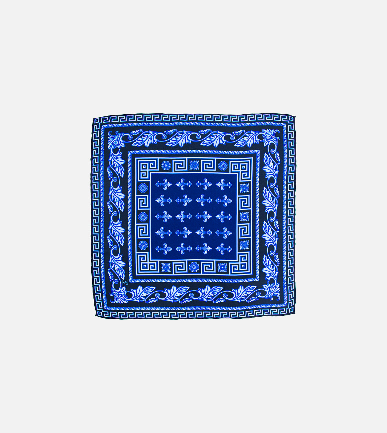 Blue fluer de lis print