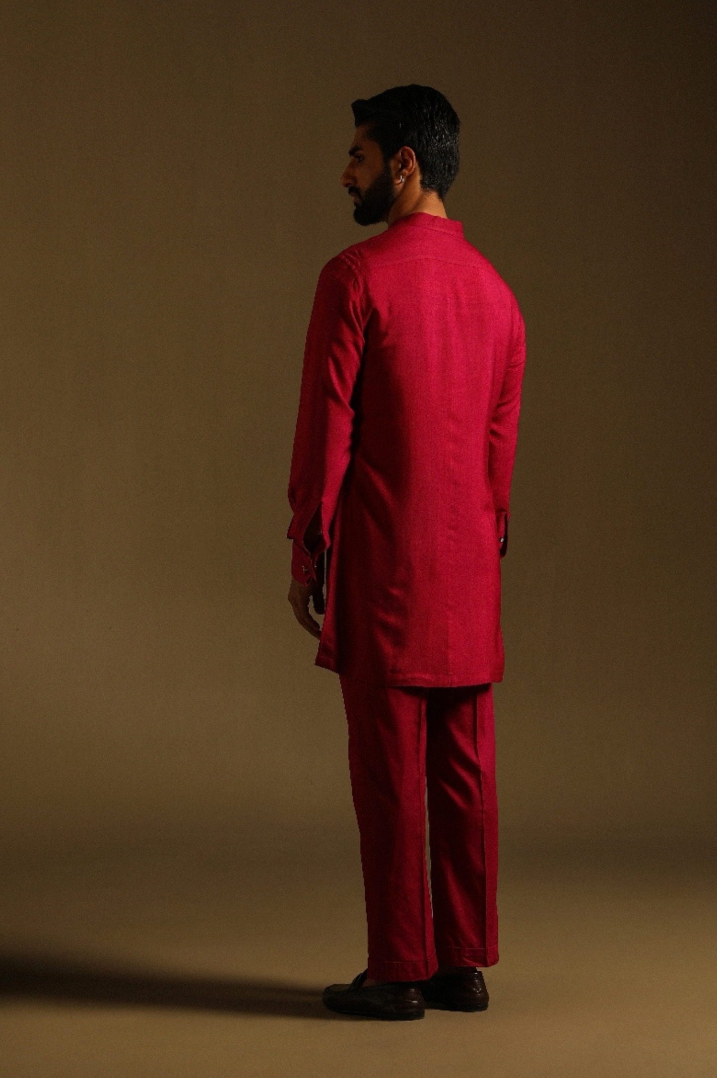 Rani Pink Cotton Silk Kurta & Pajama