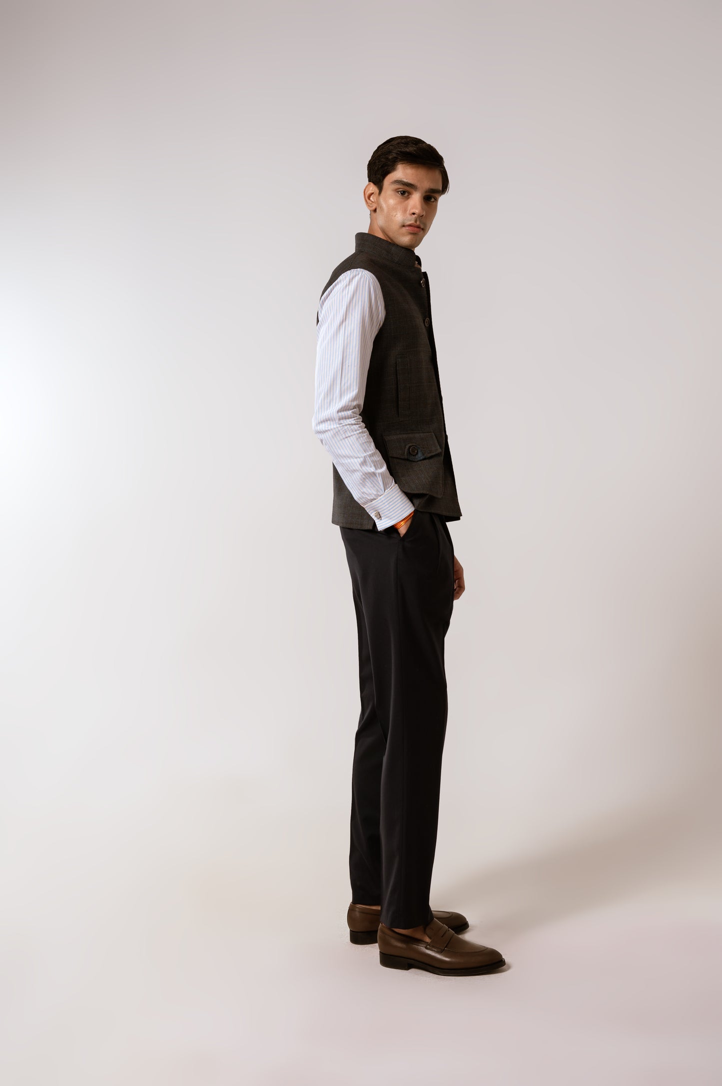 Sadri In Grey Tropical Wool