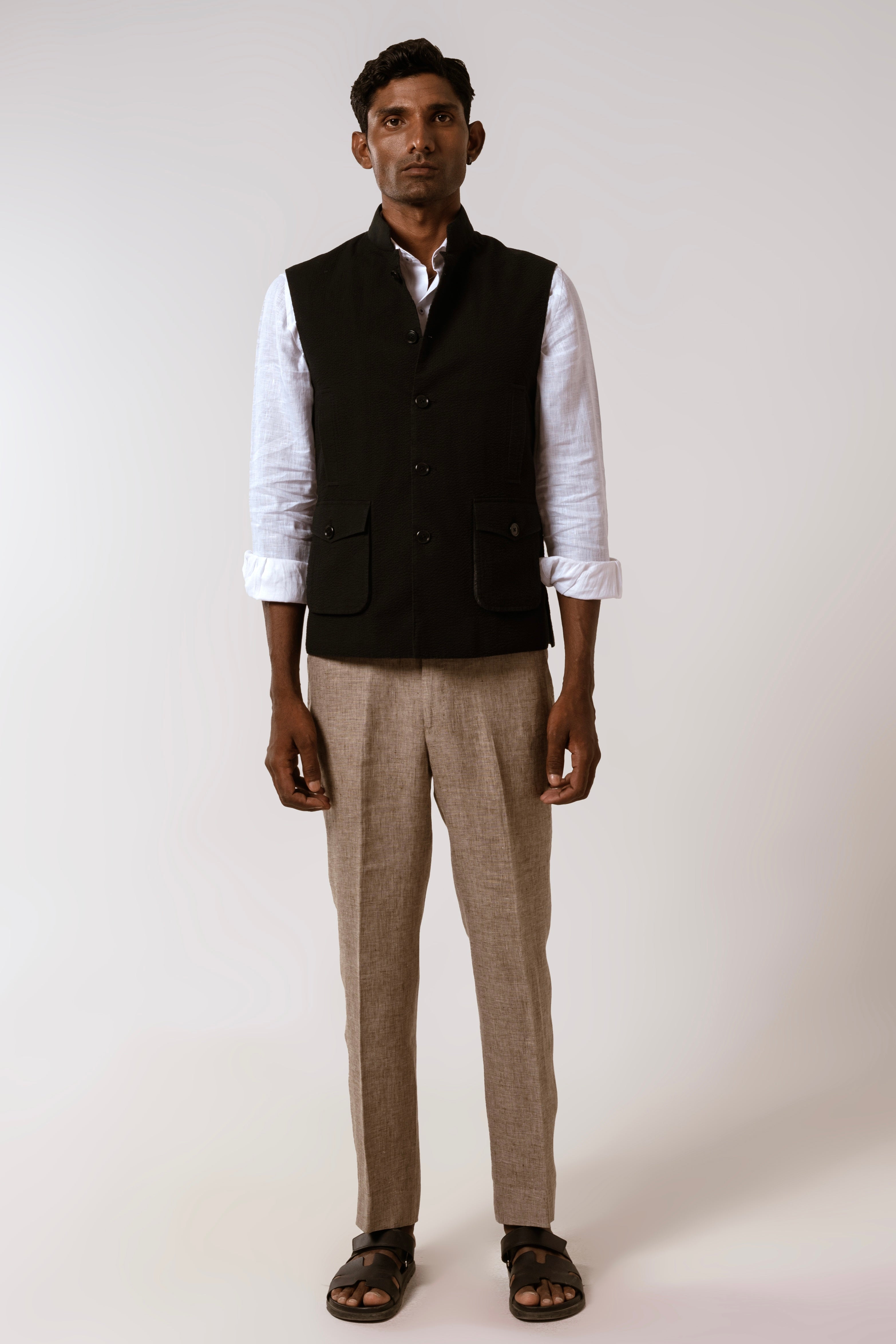 Ameer Sadri In Black Seersucker