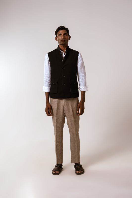 Ameer Sadri In Black Seersucker