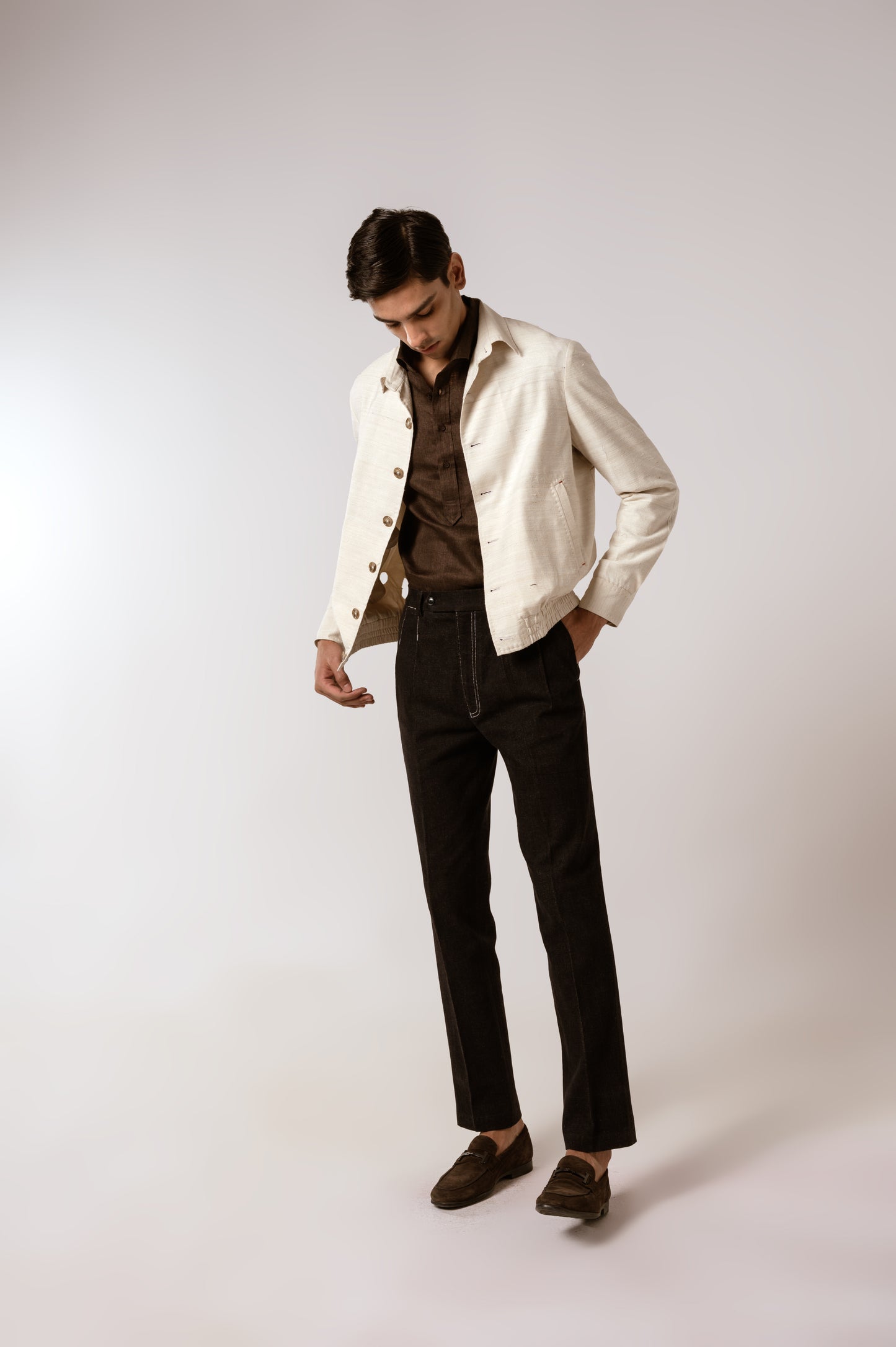 Bomber Jacket In Peace Silk