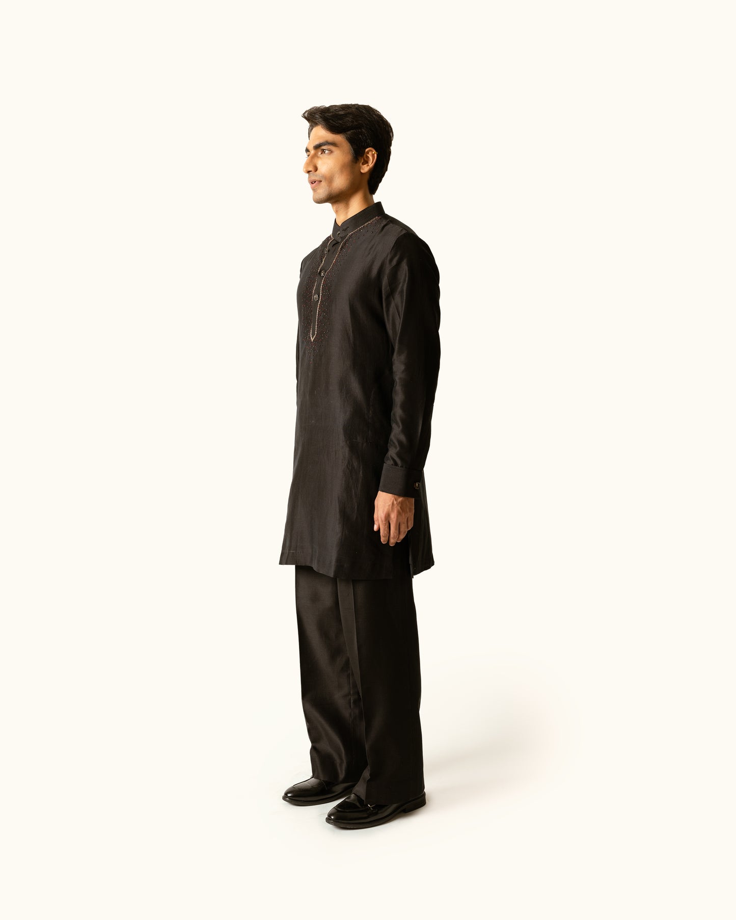 Black Neckline Embroideres Kurta