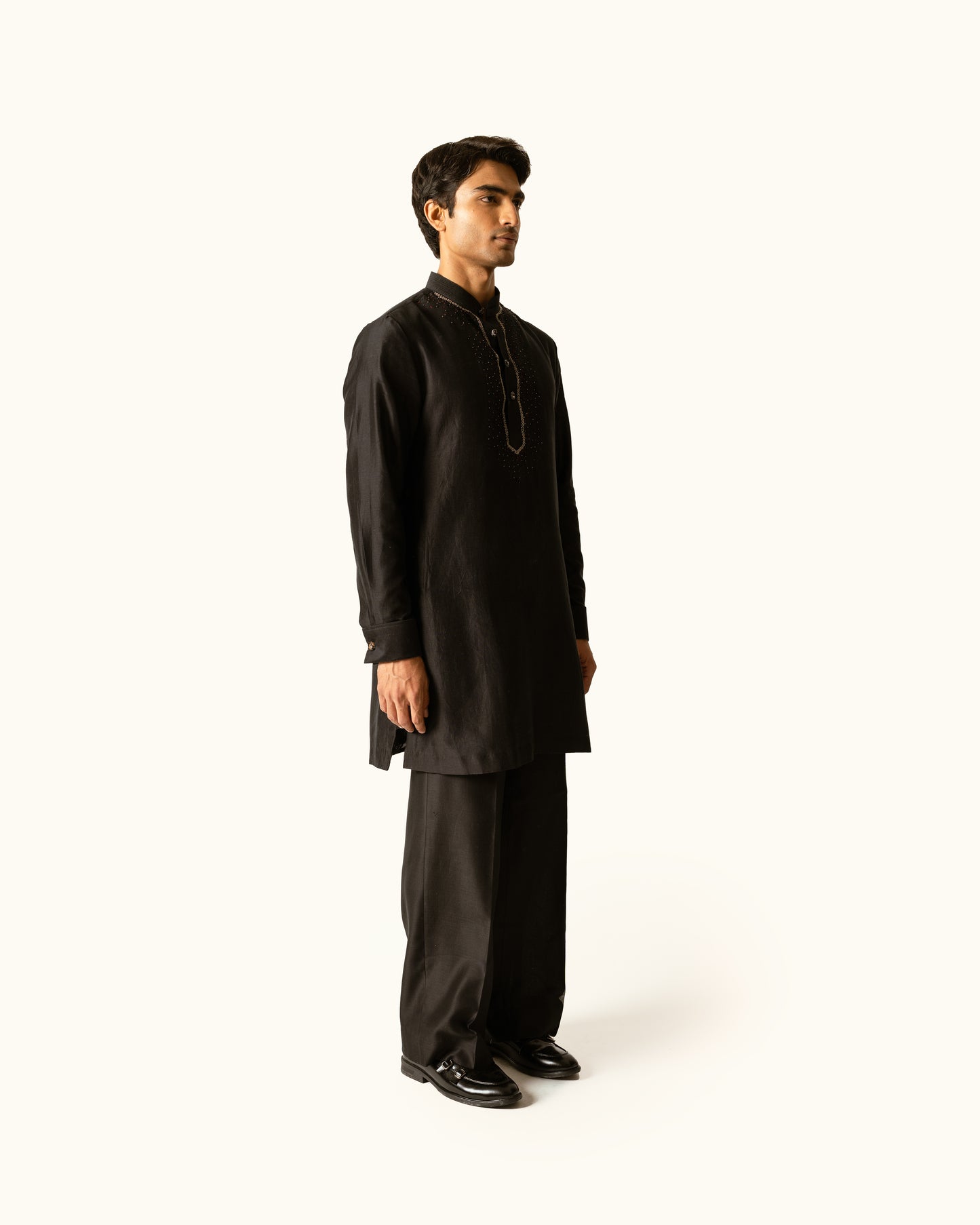Black Neckline Embroideres Kurta