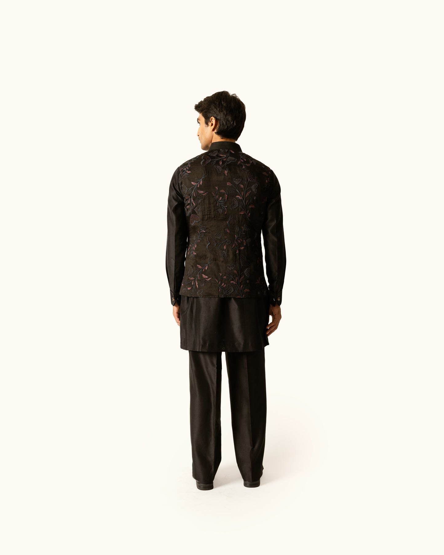 Black organza Sadri
