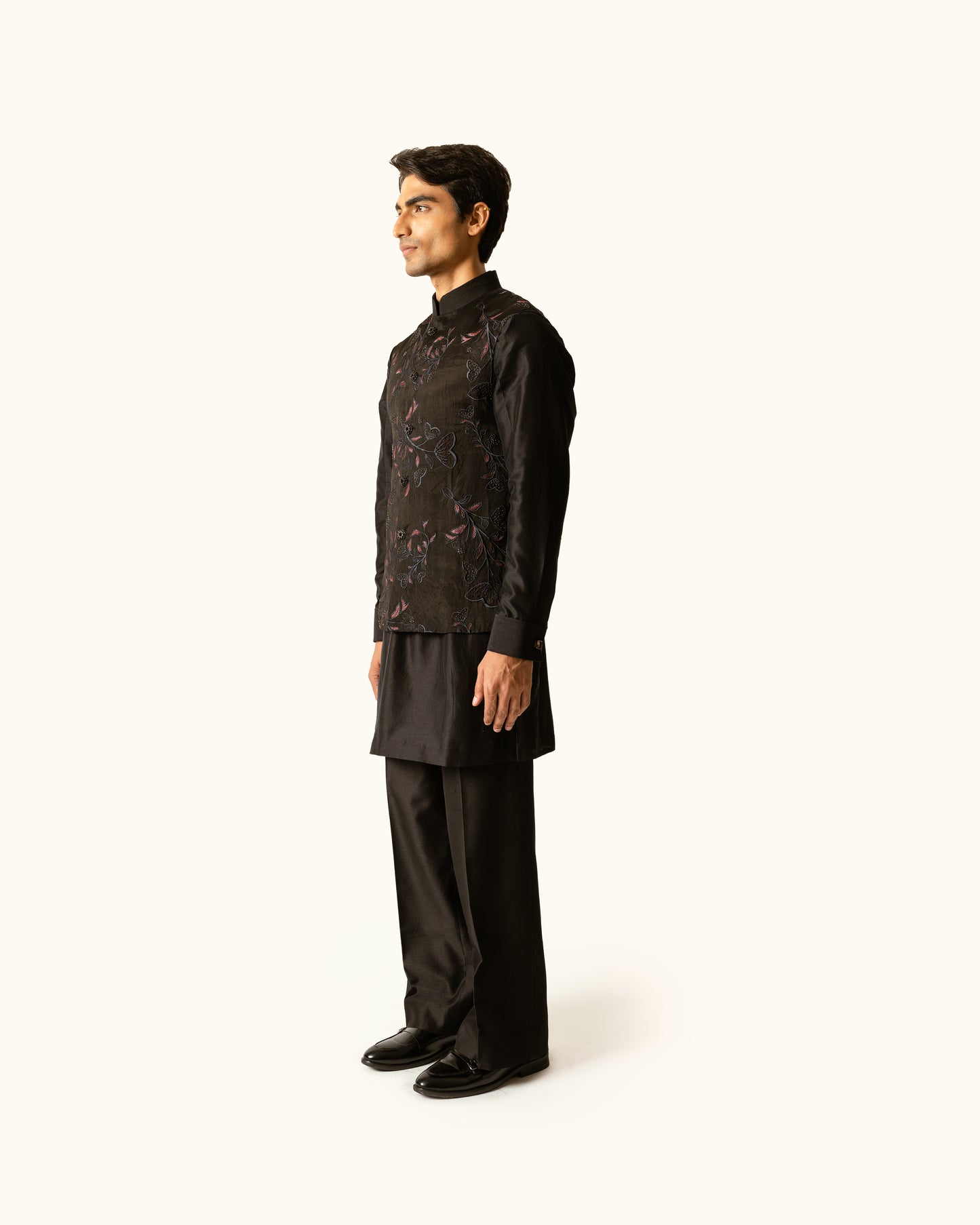 Black organza Sadri