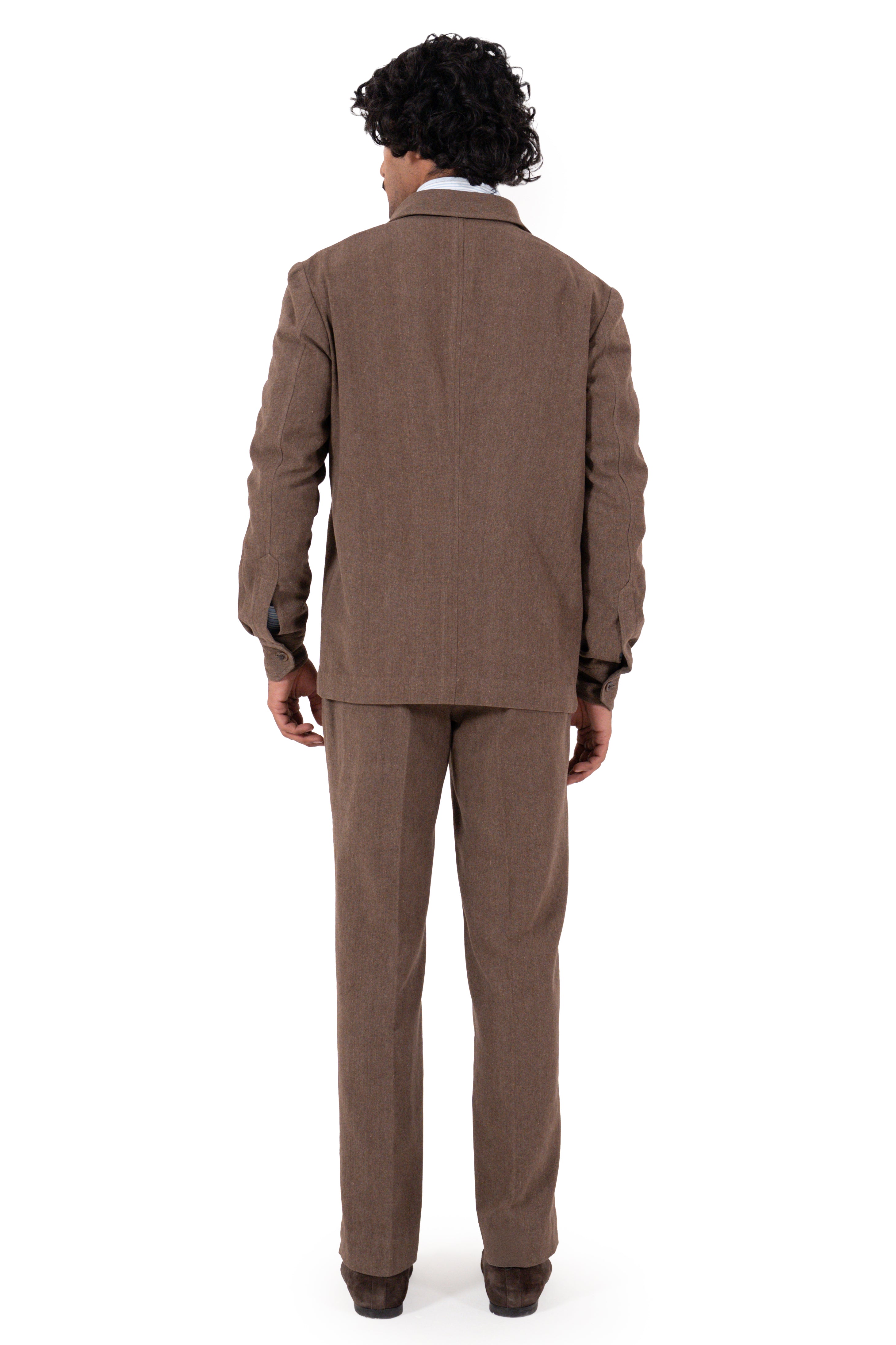 Worker Jacket In Brown Canvas