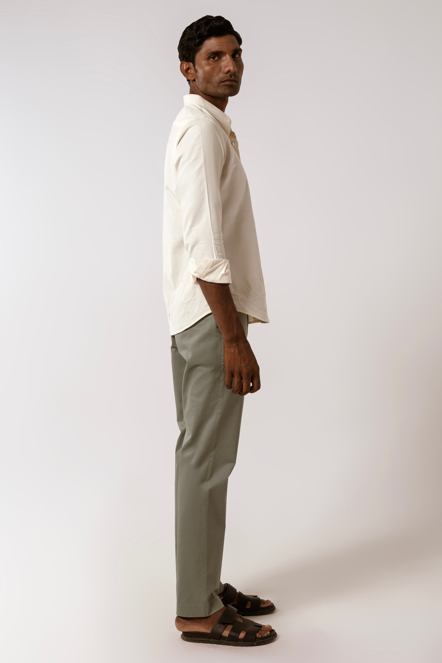 Corduroy Shirt in Ecru