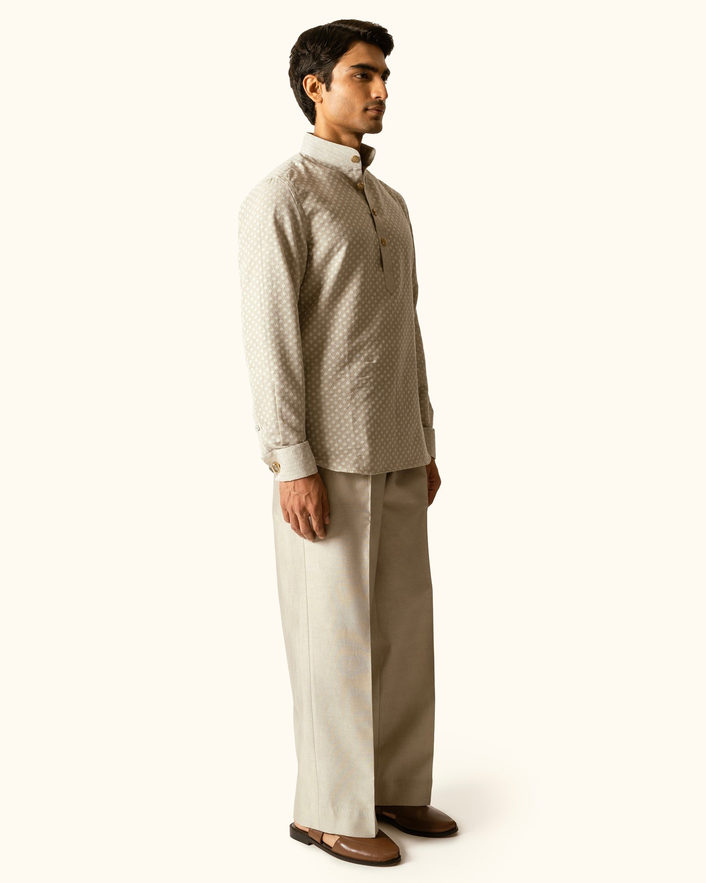 Smoke Grey Pop over Shirt