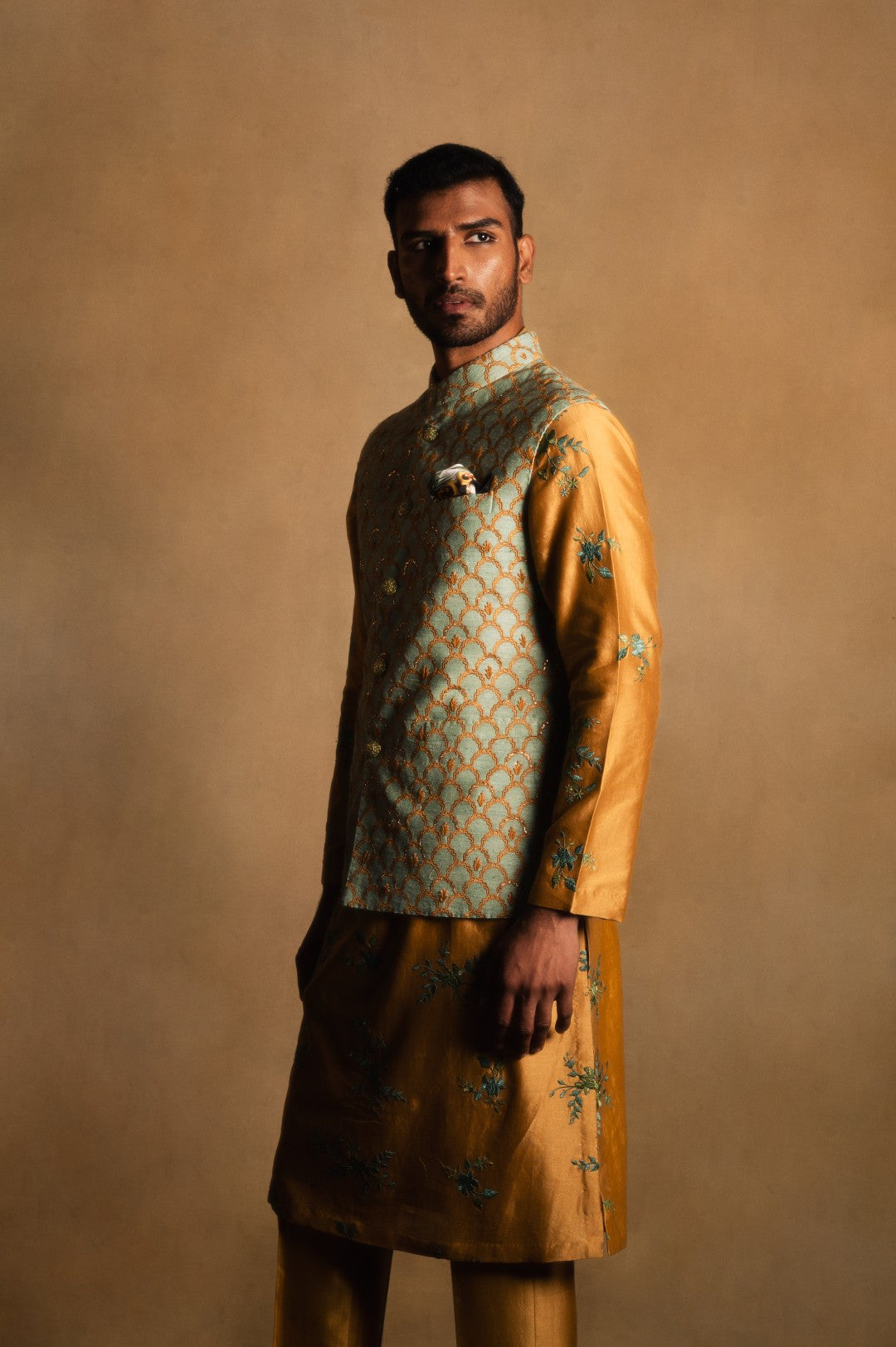 Scallop Sadri in Willow Green