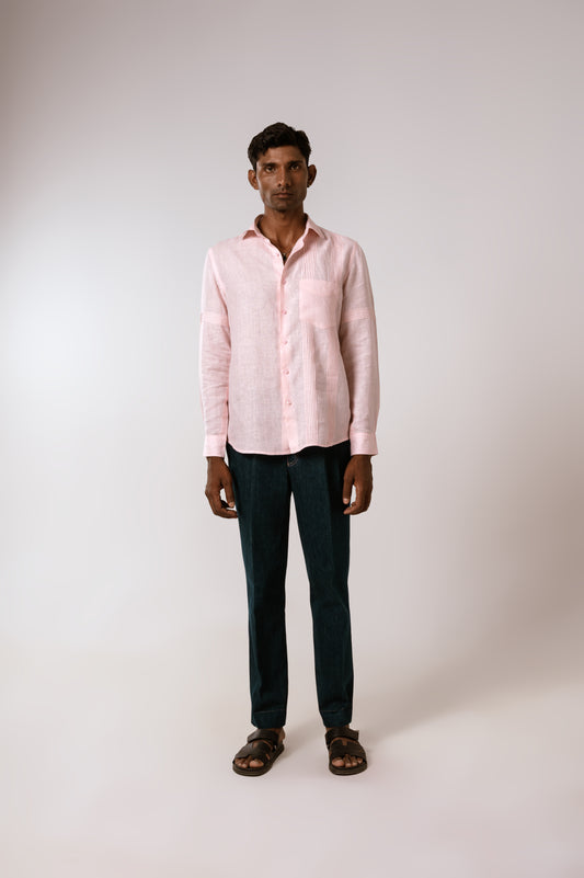 Linen Shirt in Dusty Pink
