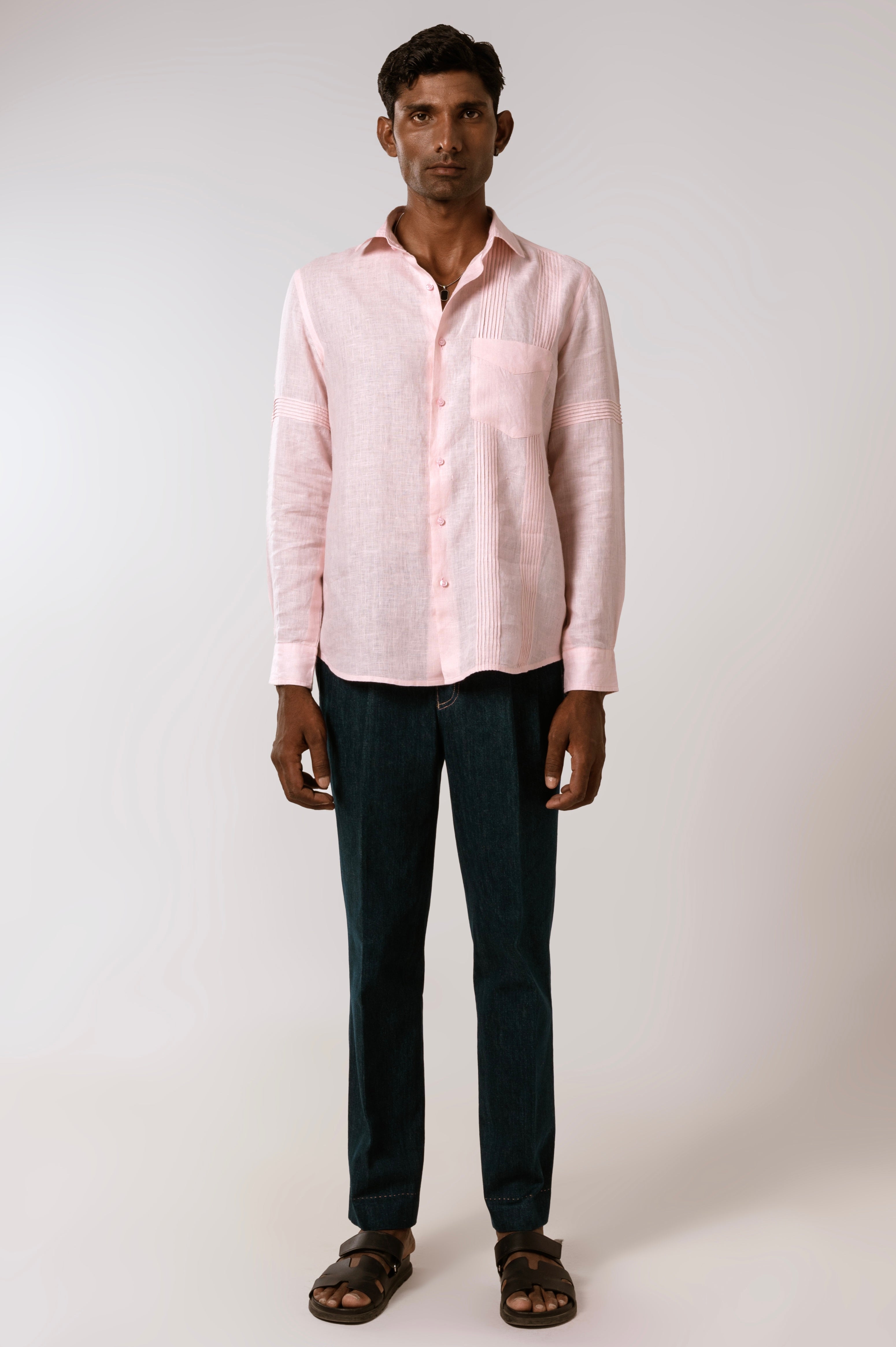 Linen Shirt in Dusty Pink