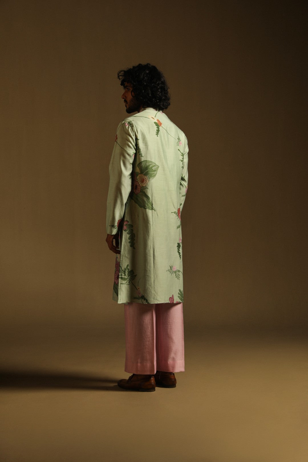 Celadon Green Floral Kurta & Pyjama