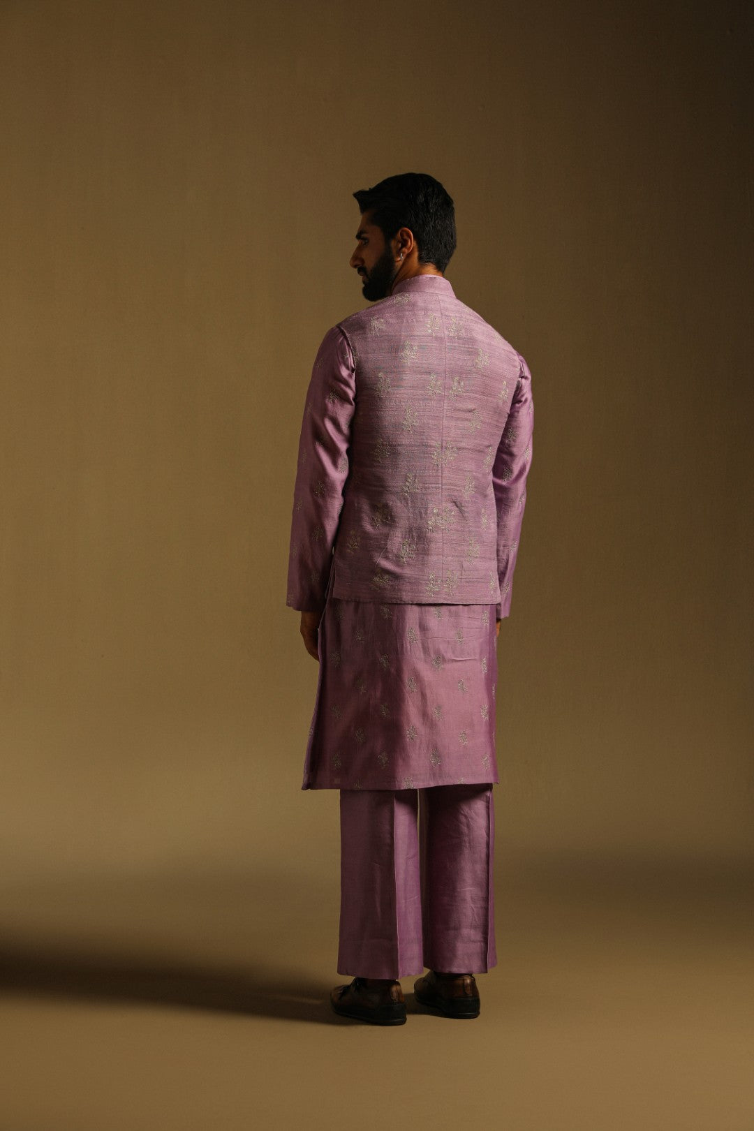 Orchid Mauve Zari Embroidered Sadri