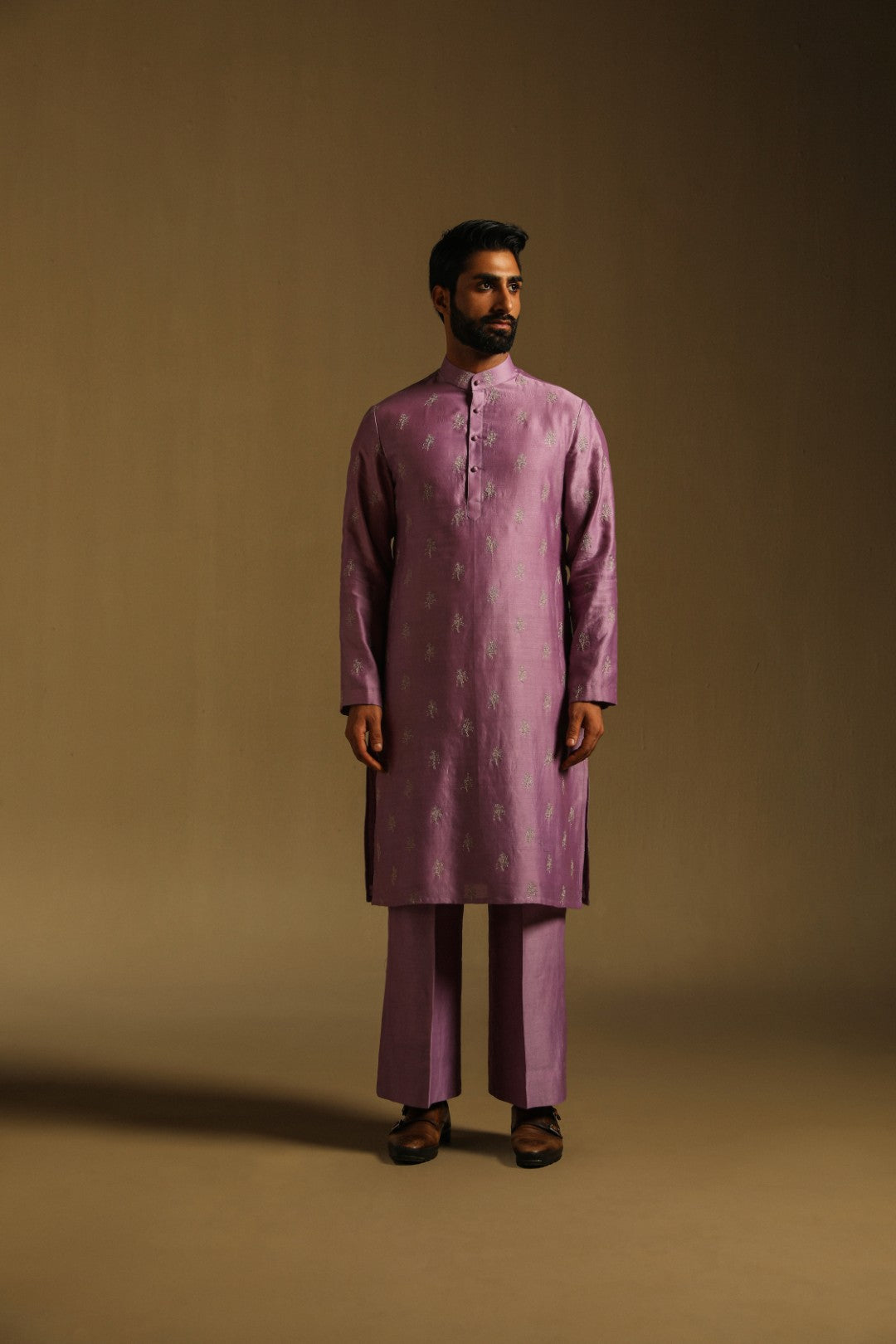 Orchid Mauve Zari Kurta & Pyjama