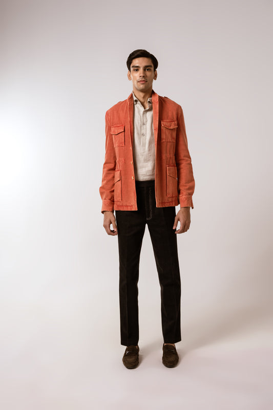 Raam Jacket In Terracotta Denim