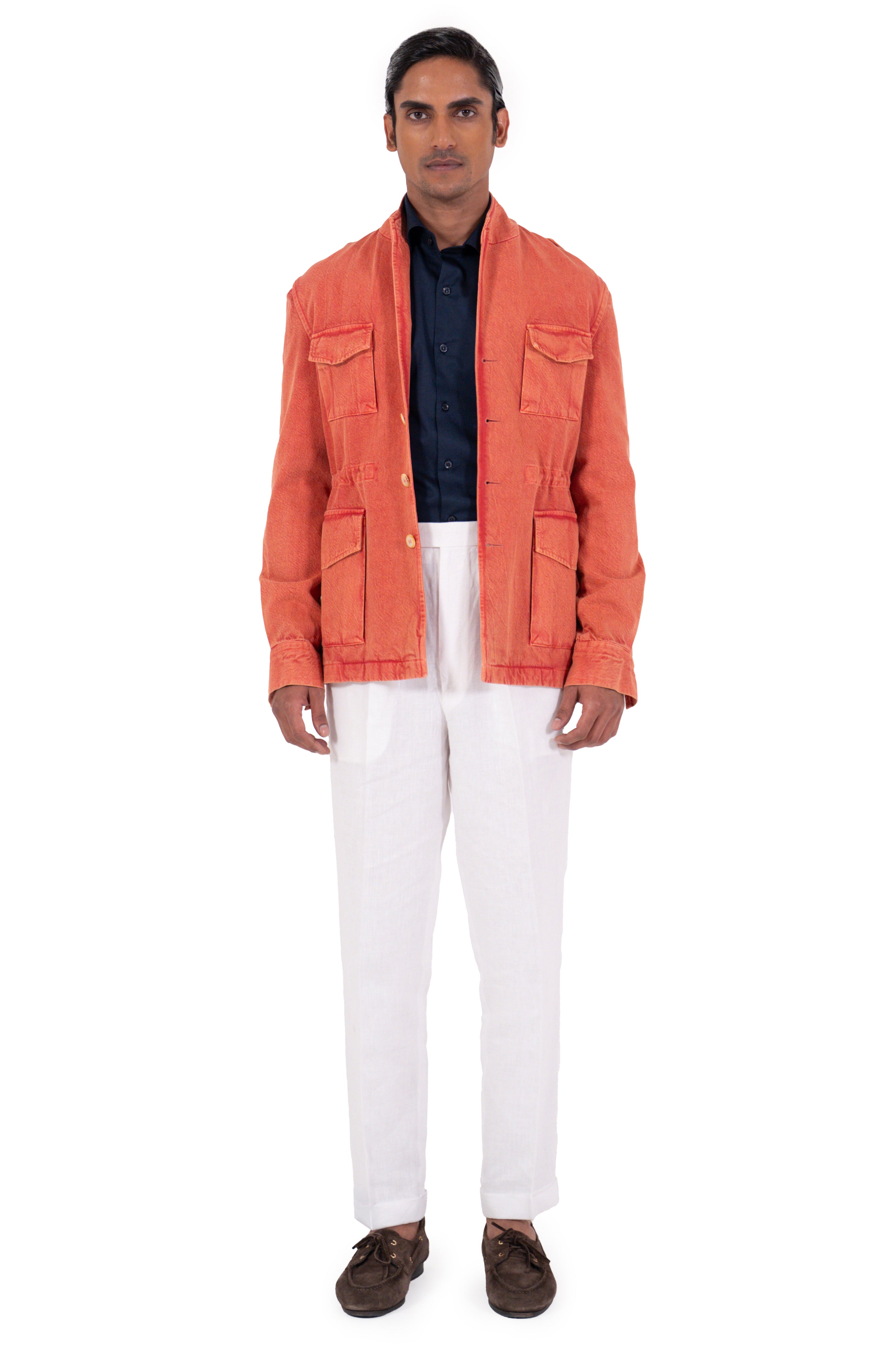 Raam Jacket In Terracotta Denim