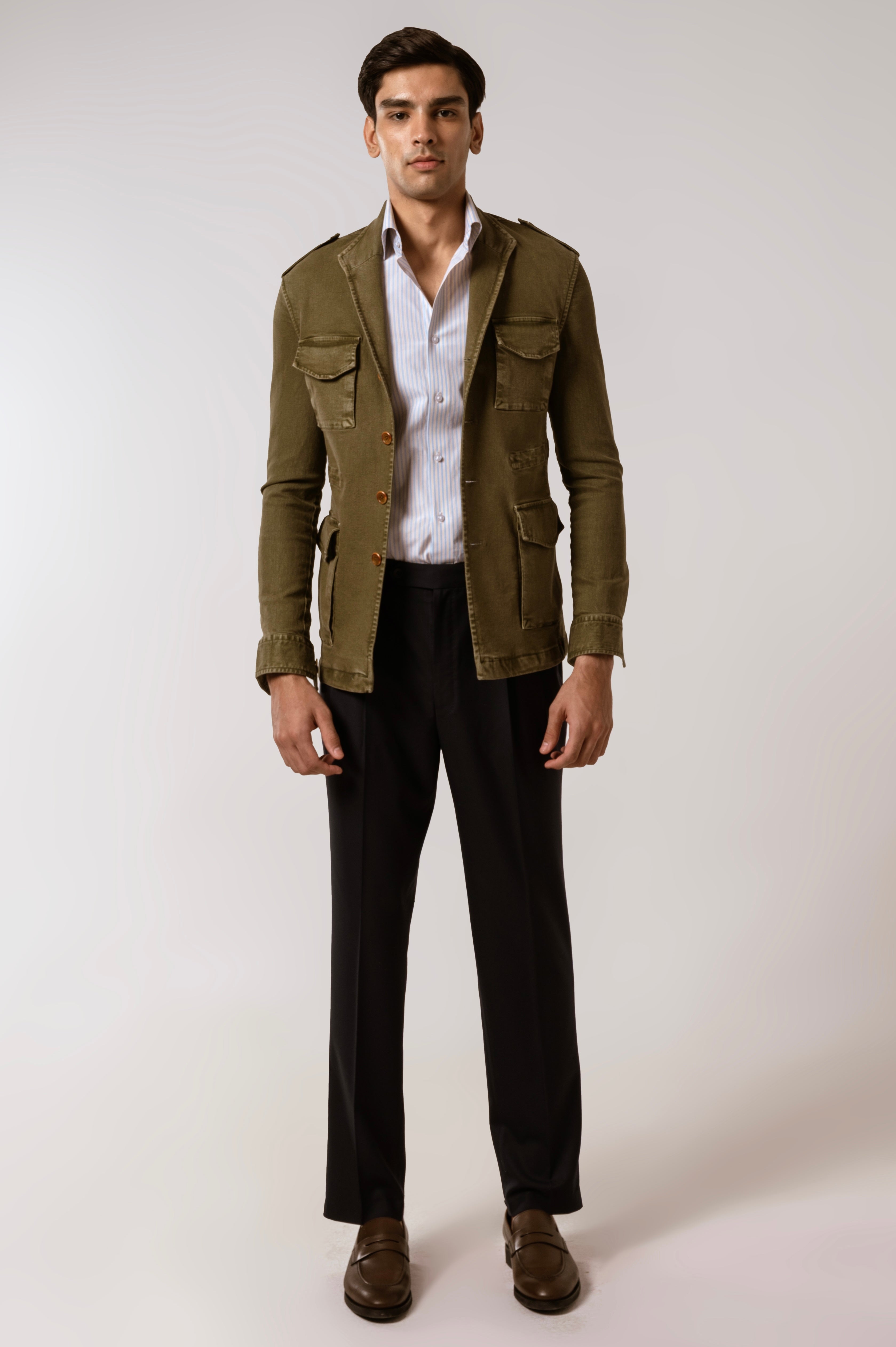 Raam Jacket in Green Denim