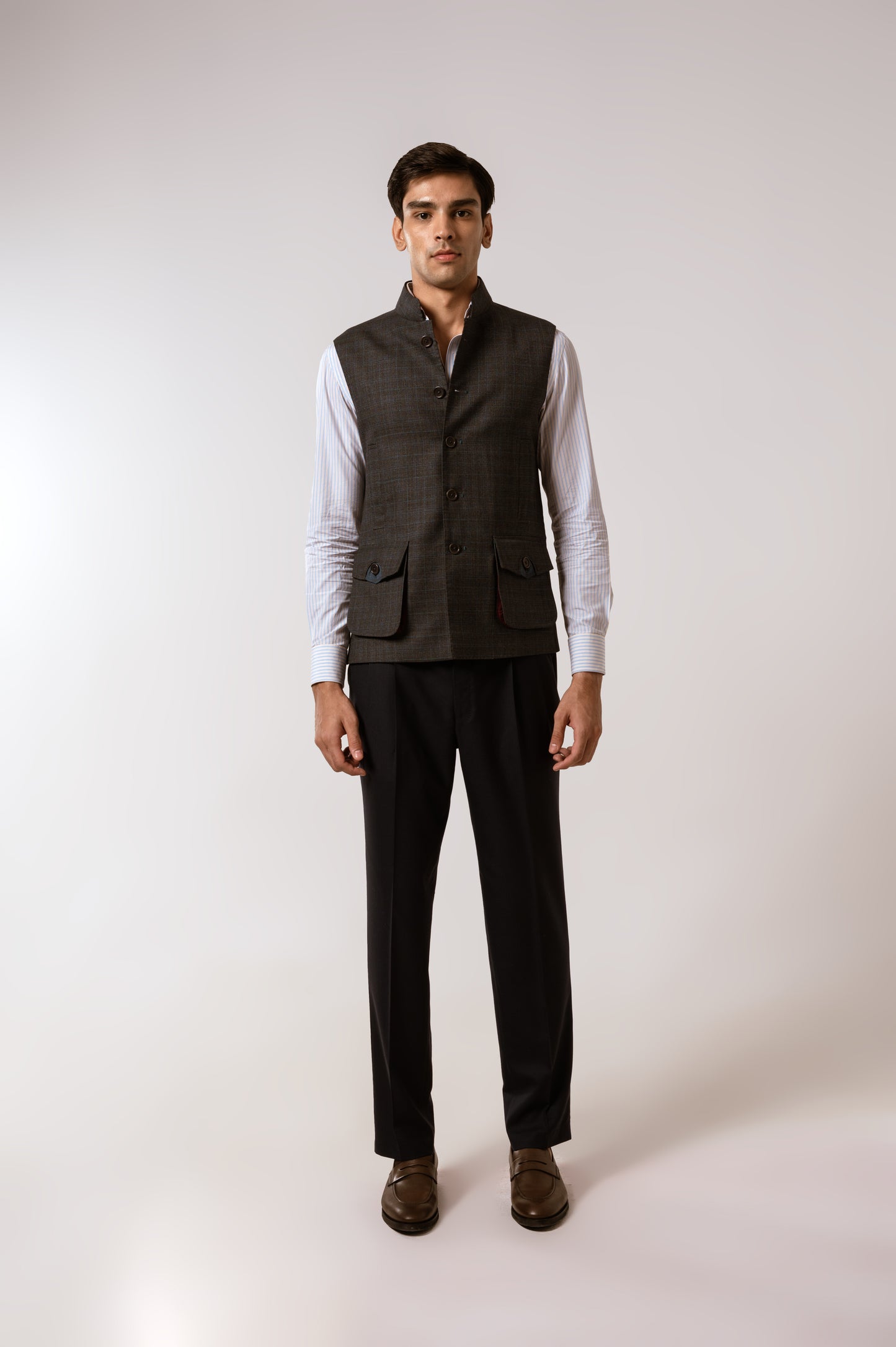 Sadri In Grey Tropical Wool