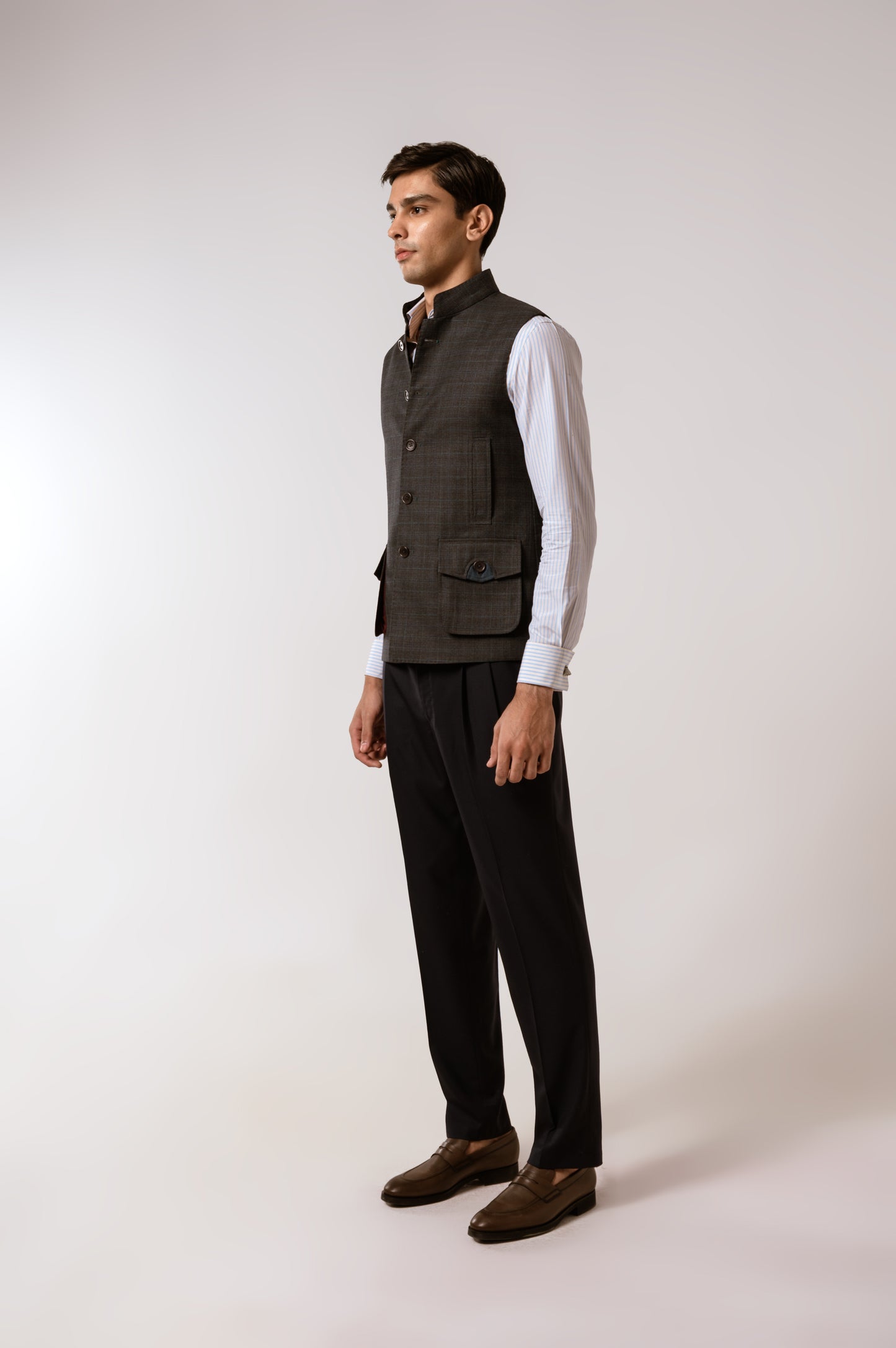 Sadri In Grey Tropical Wool