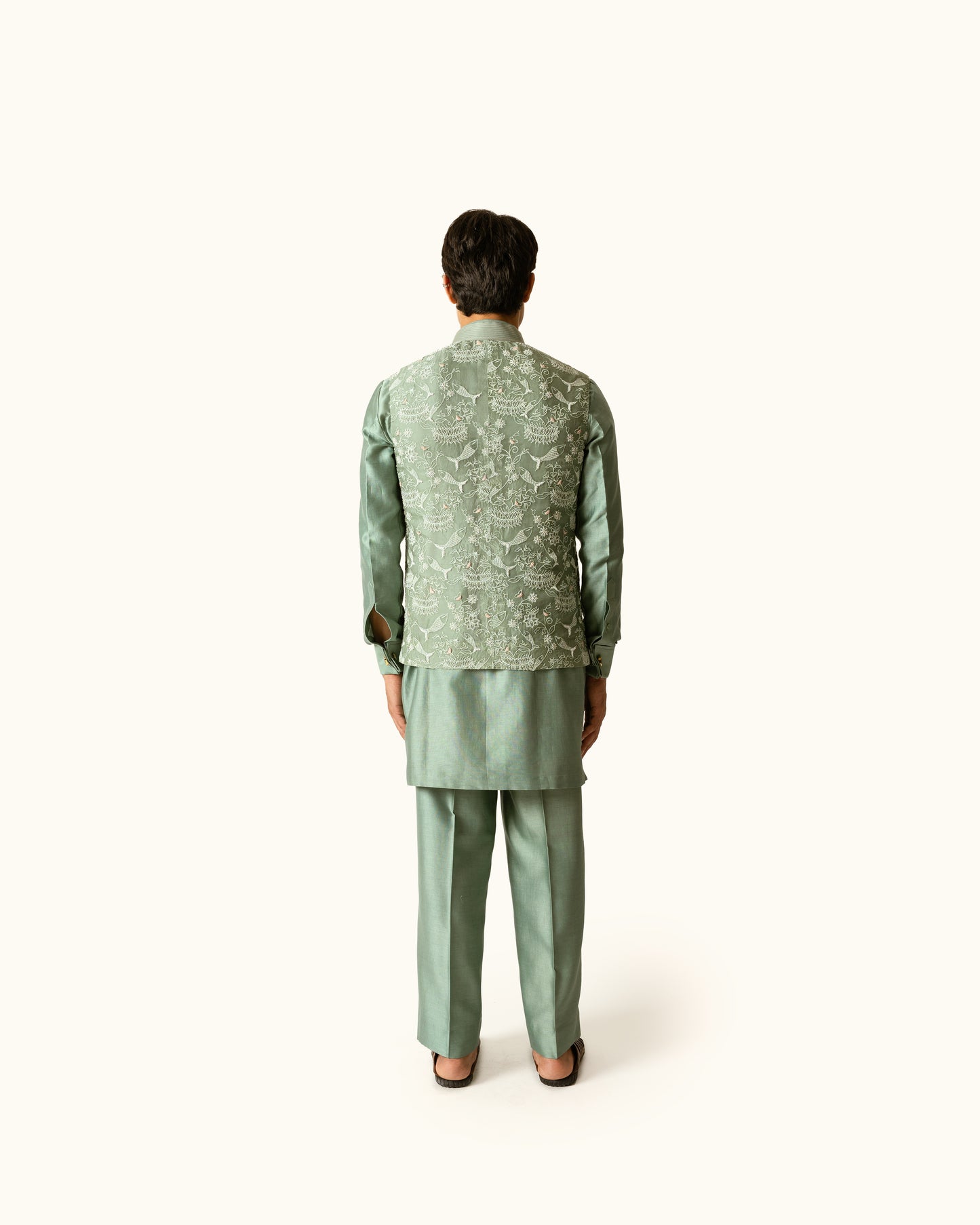 Sage Green Fish Sadri