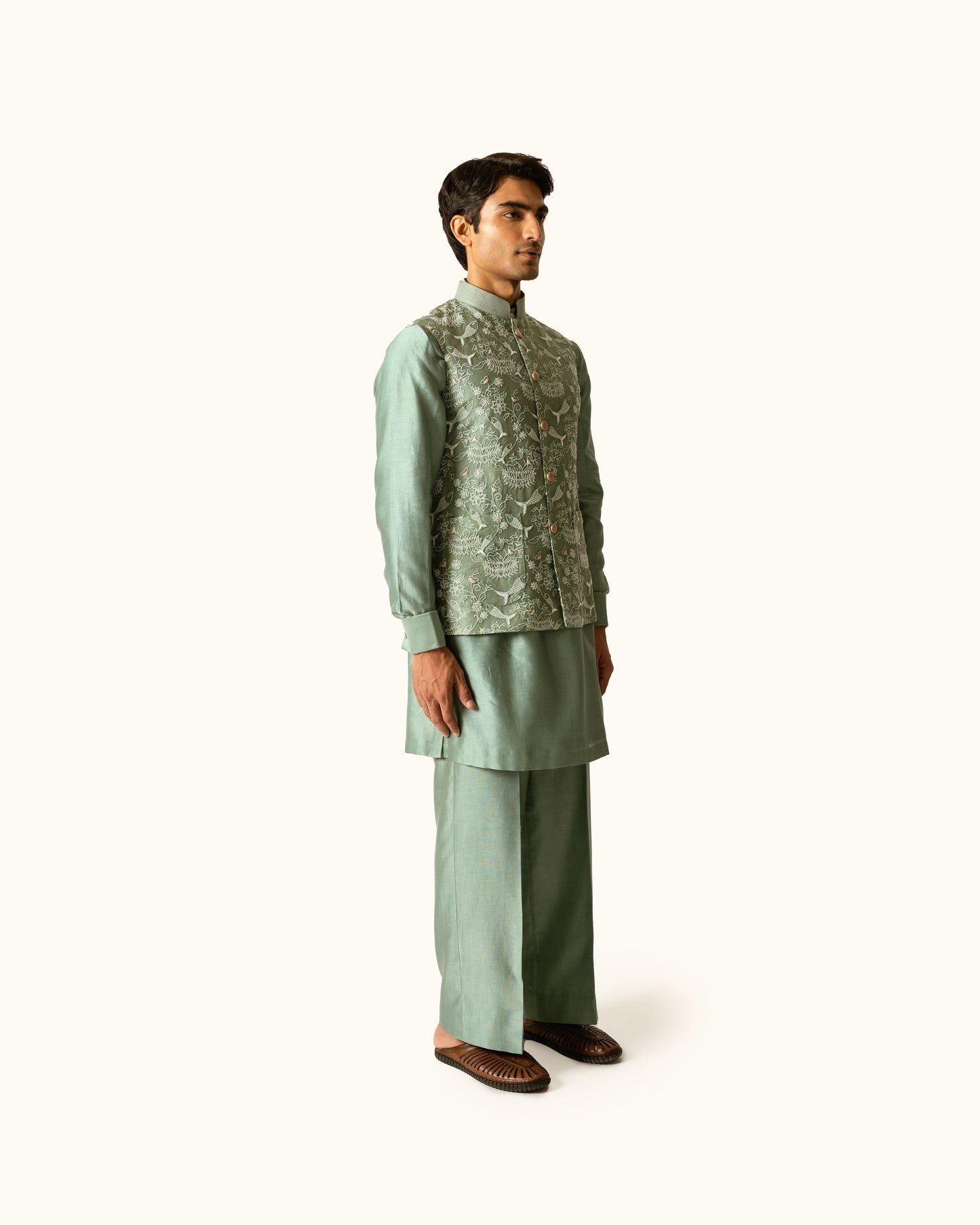 Sage Green Fish Sadri