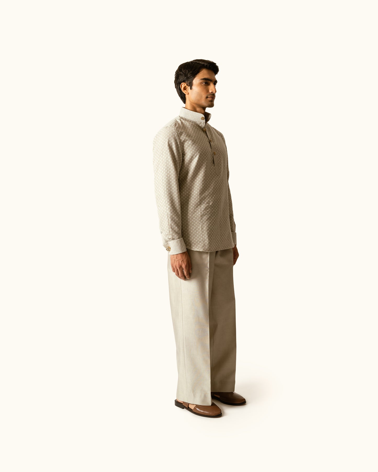 Smoke Grey Pop over Shirt
