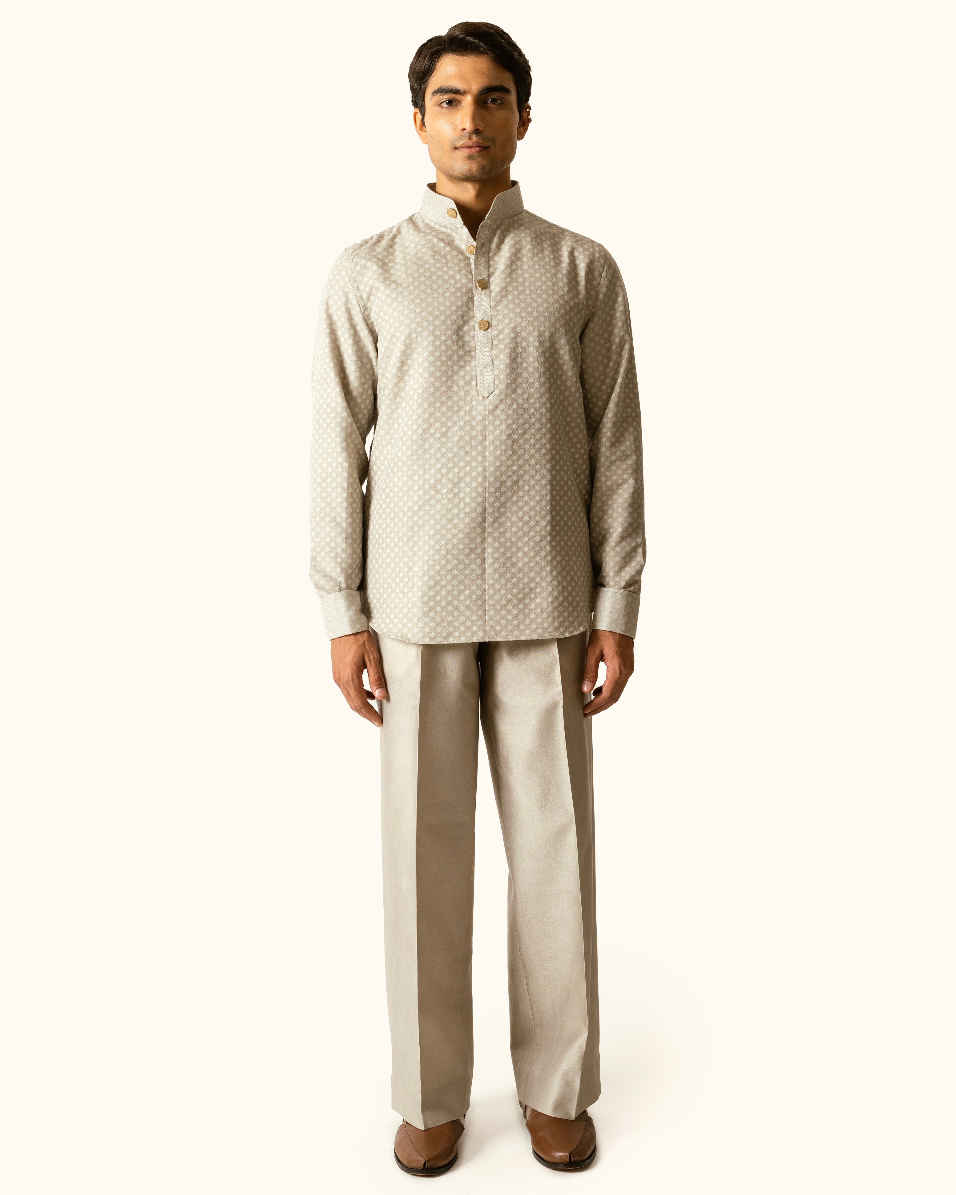 Smoke Grey Pop over Shirt