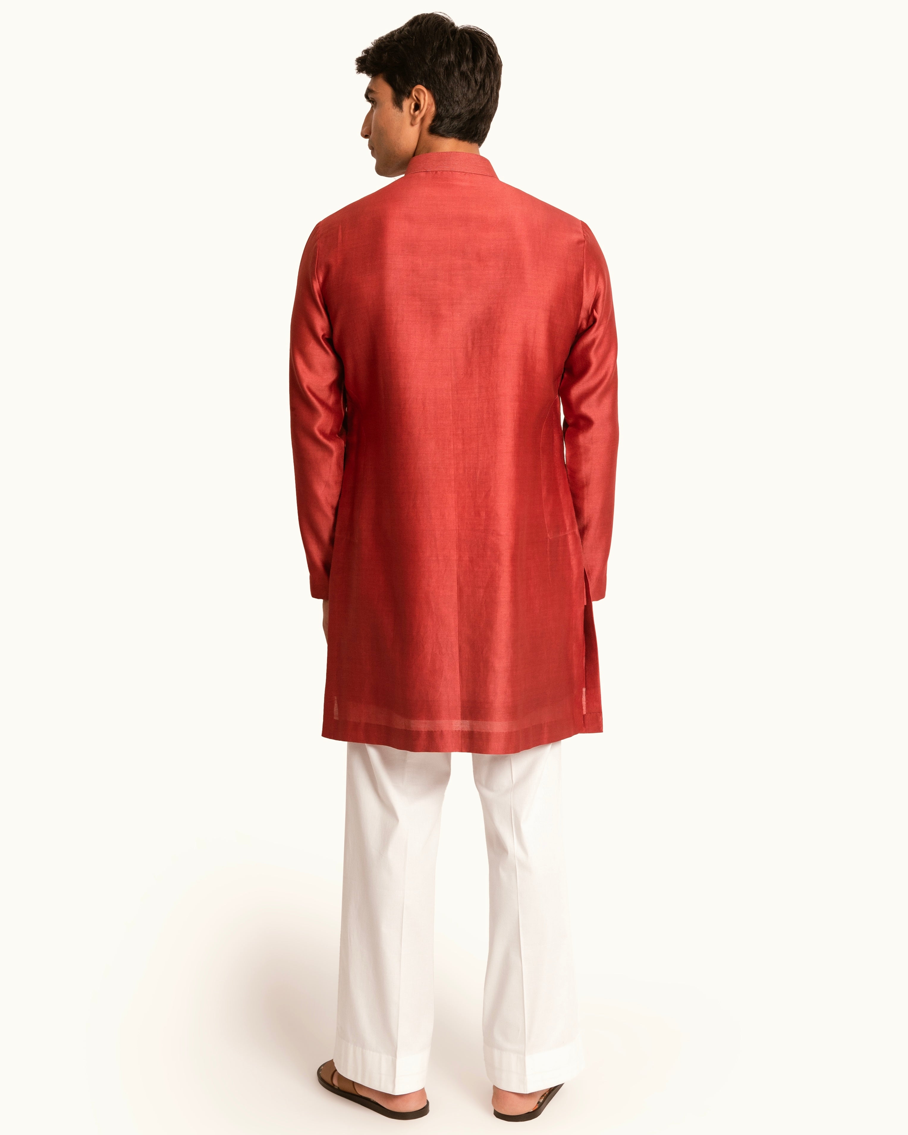 Terracotta Kantha Kurta Set
