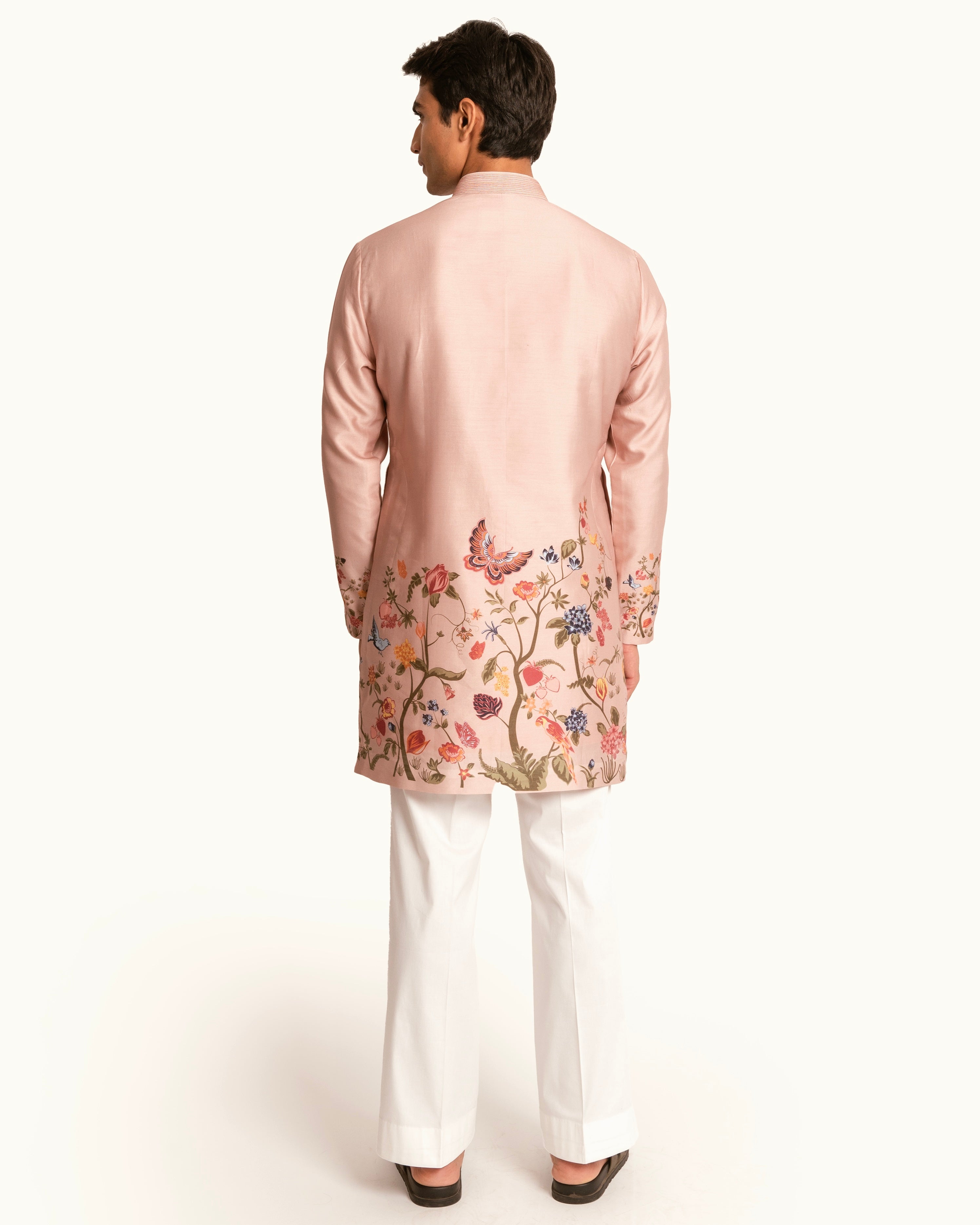 Rose Gold Large Floral Printed Kurta Set