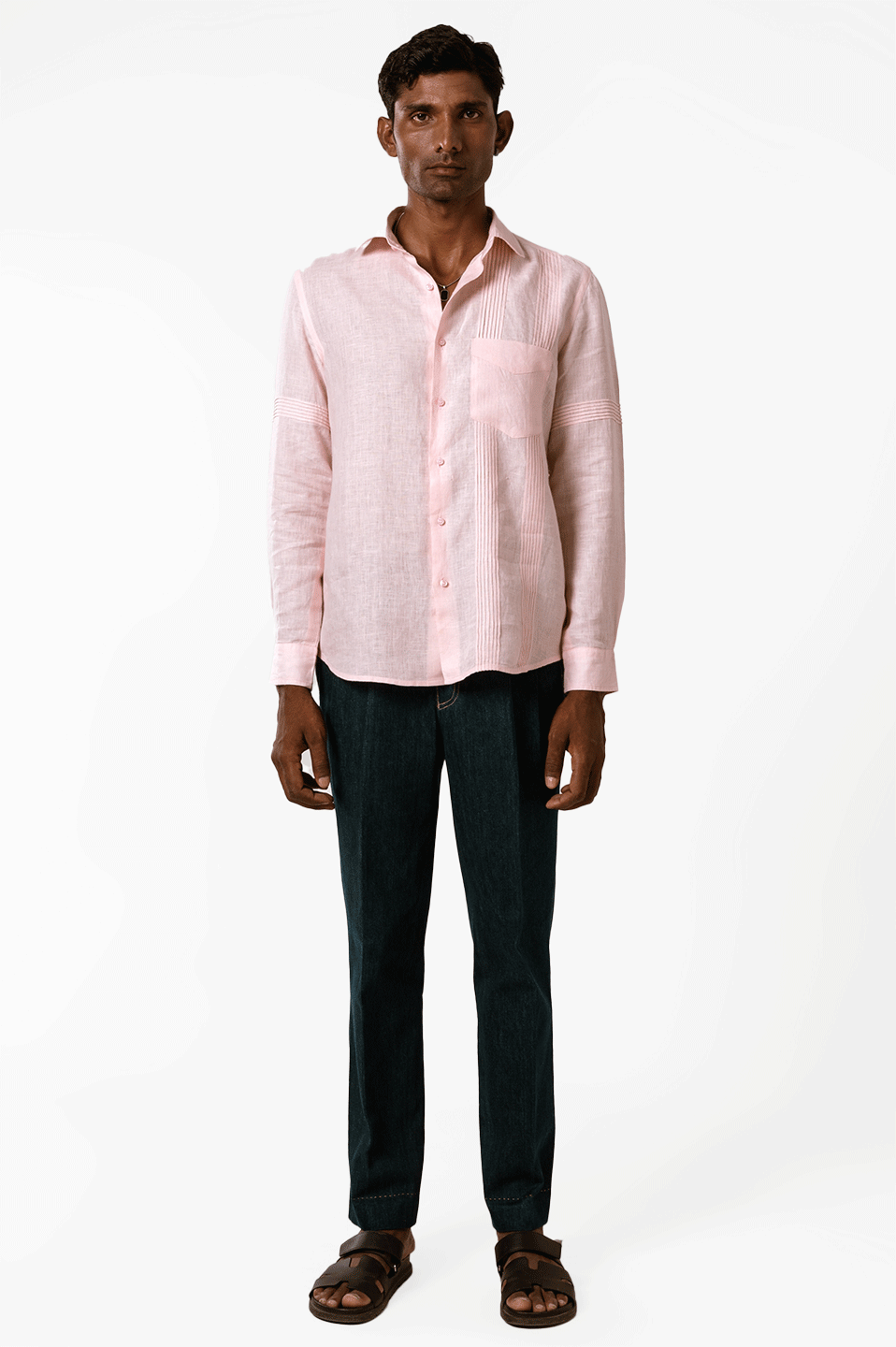 Linen Shirt in Dusty Pink