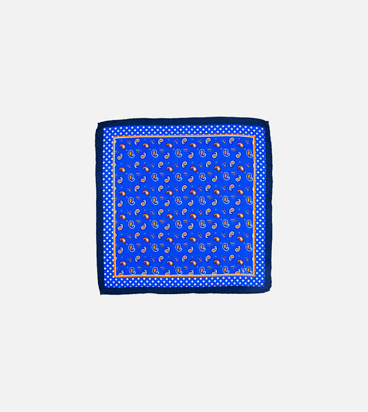 Indigo blue paisley print