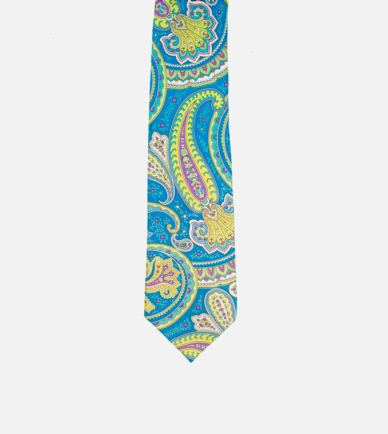Turquoise and Yellow Paisley