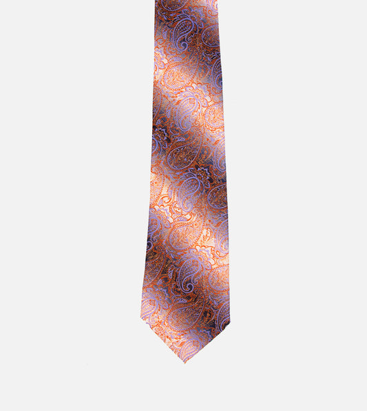 Purple and Tangerine Paisely