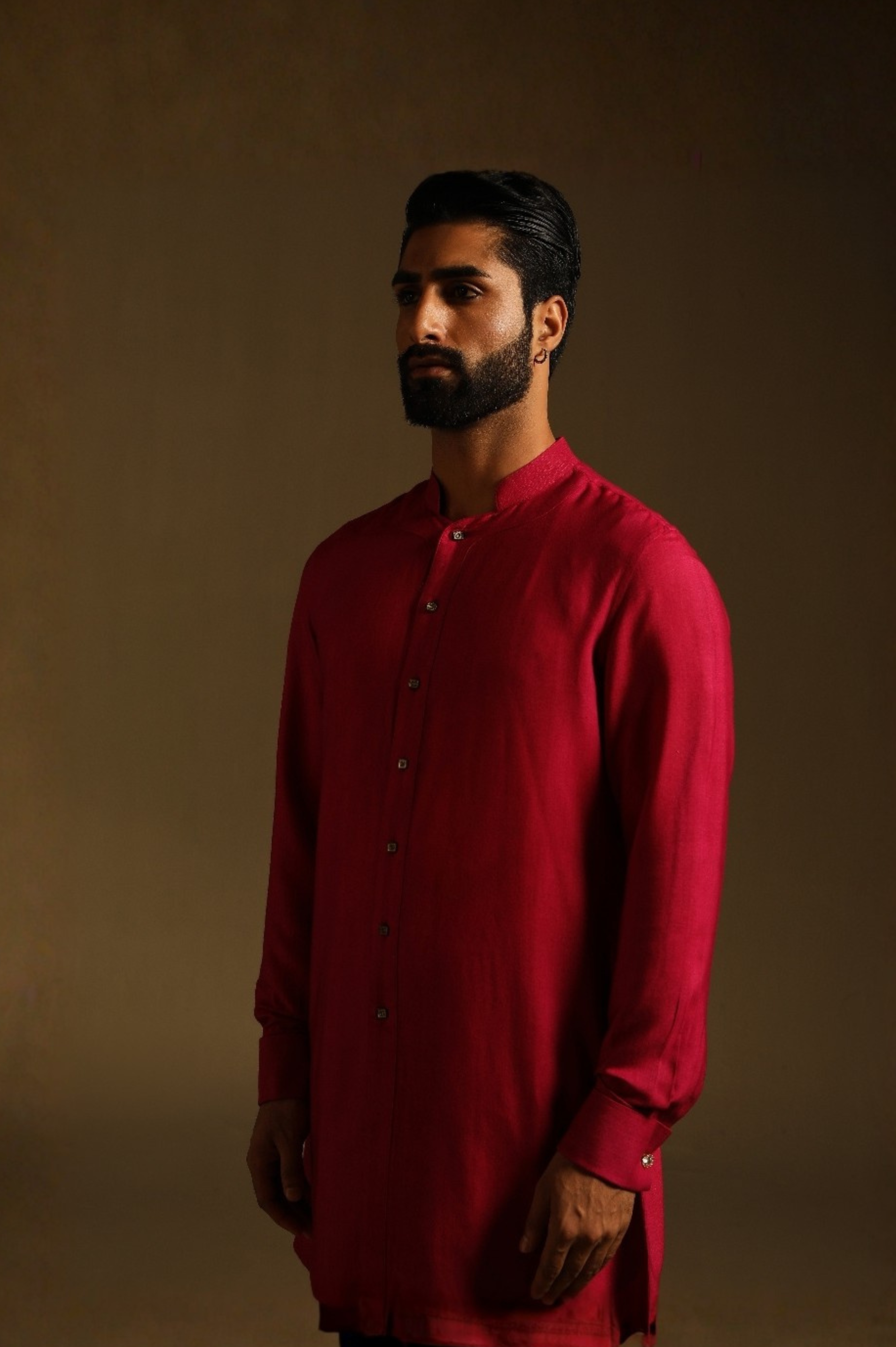 Rani Pink Cotton Silk Kurta & Pajama