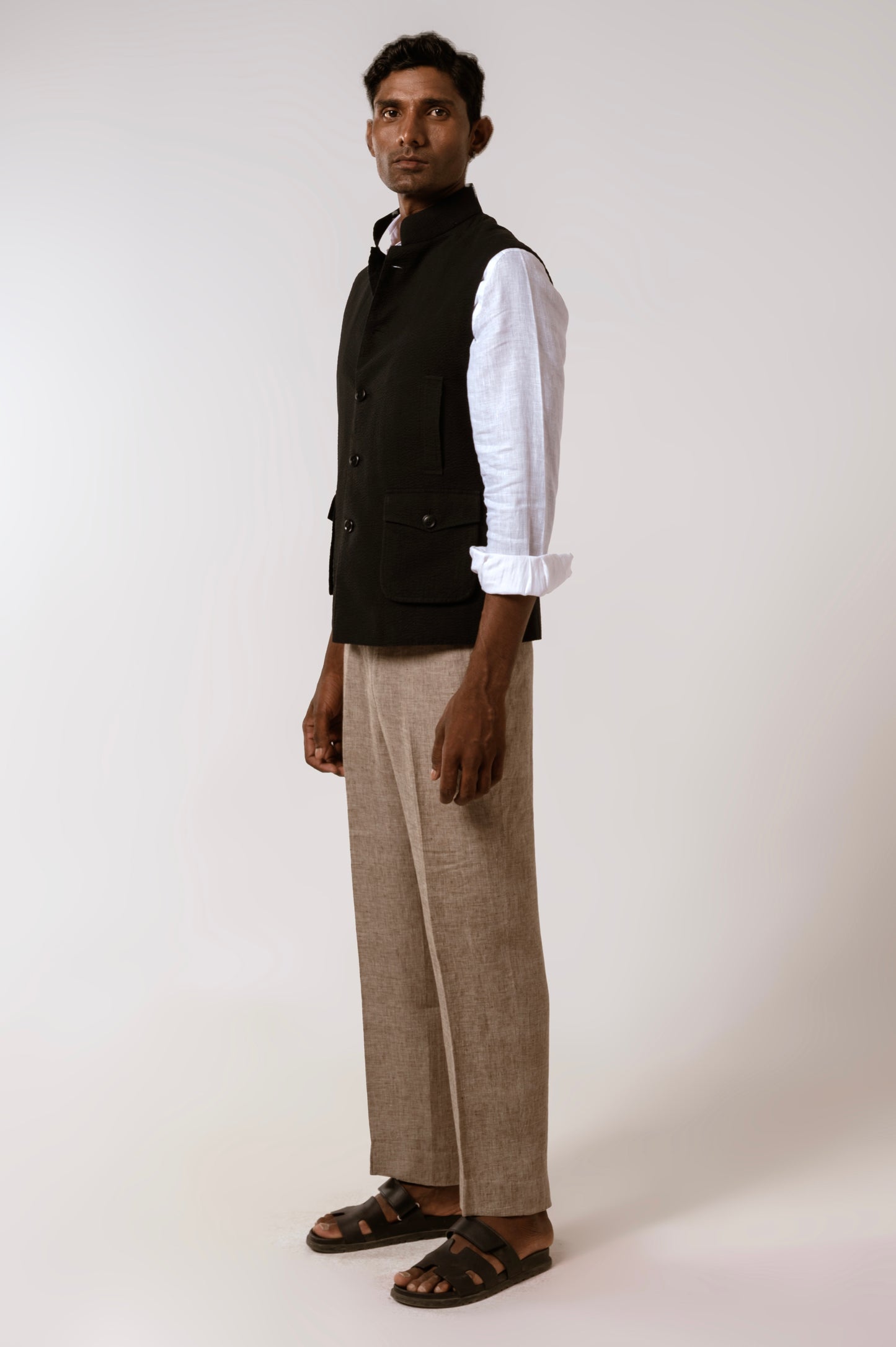 Ameer Sadri In Black Seersucker