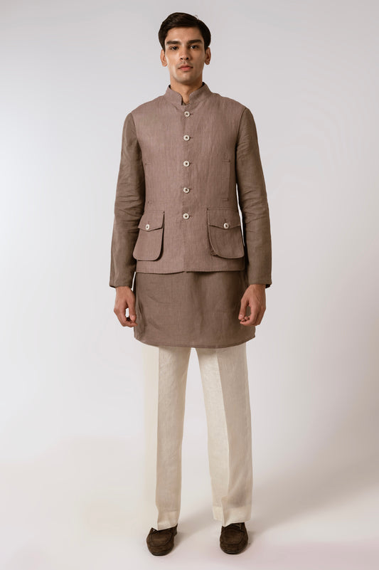 Ameer Sadri In Dusty Beige Linen