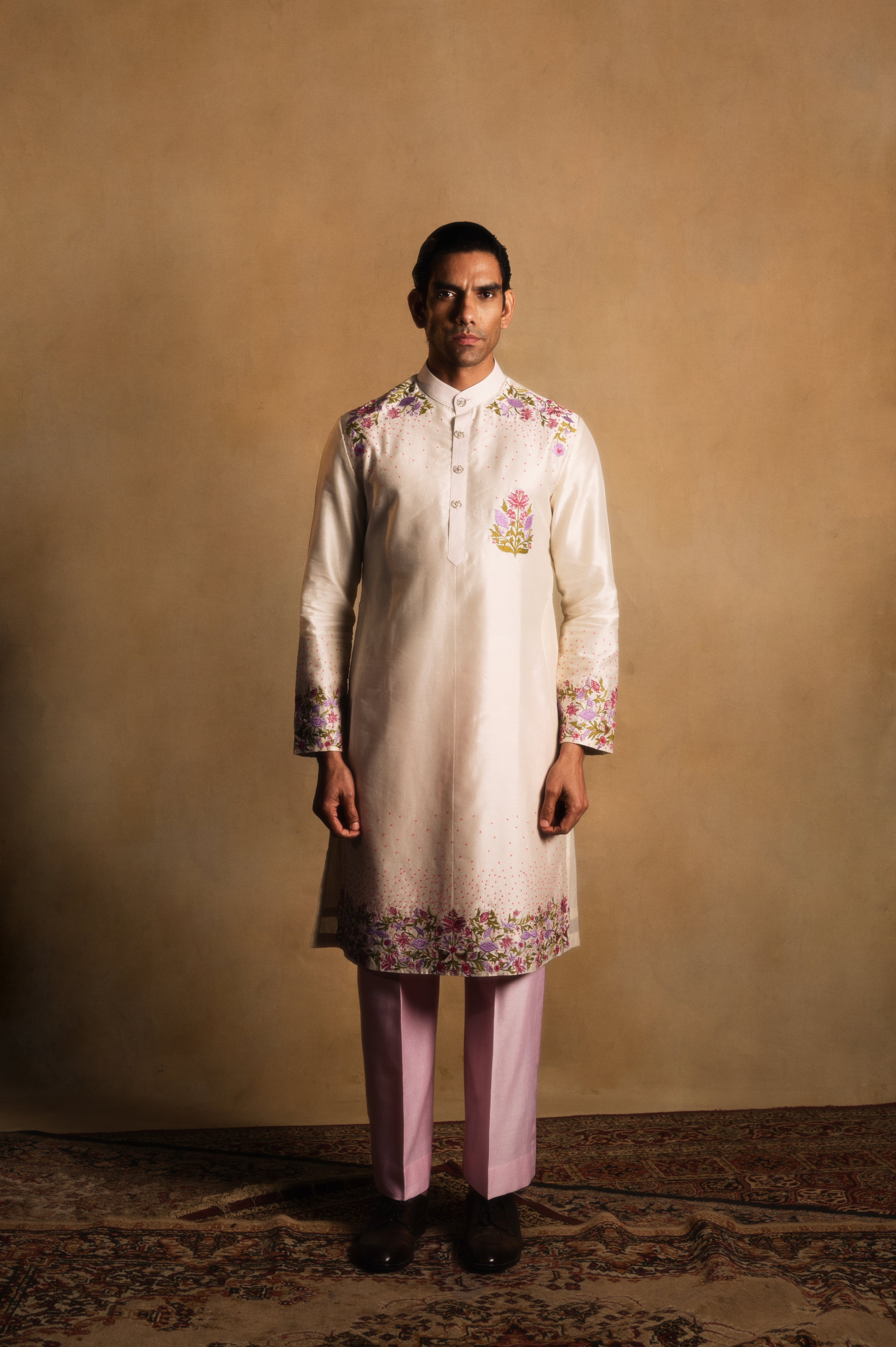 Chanderi Silk Kurta in Cream