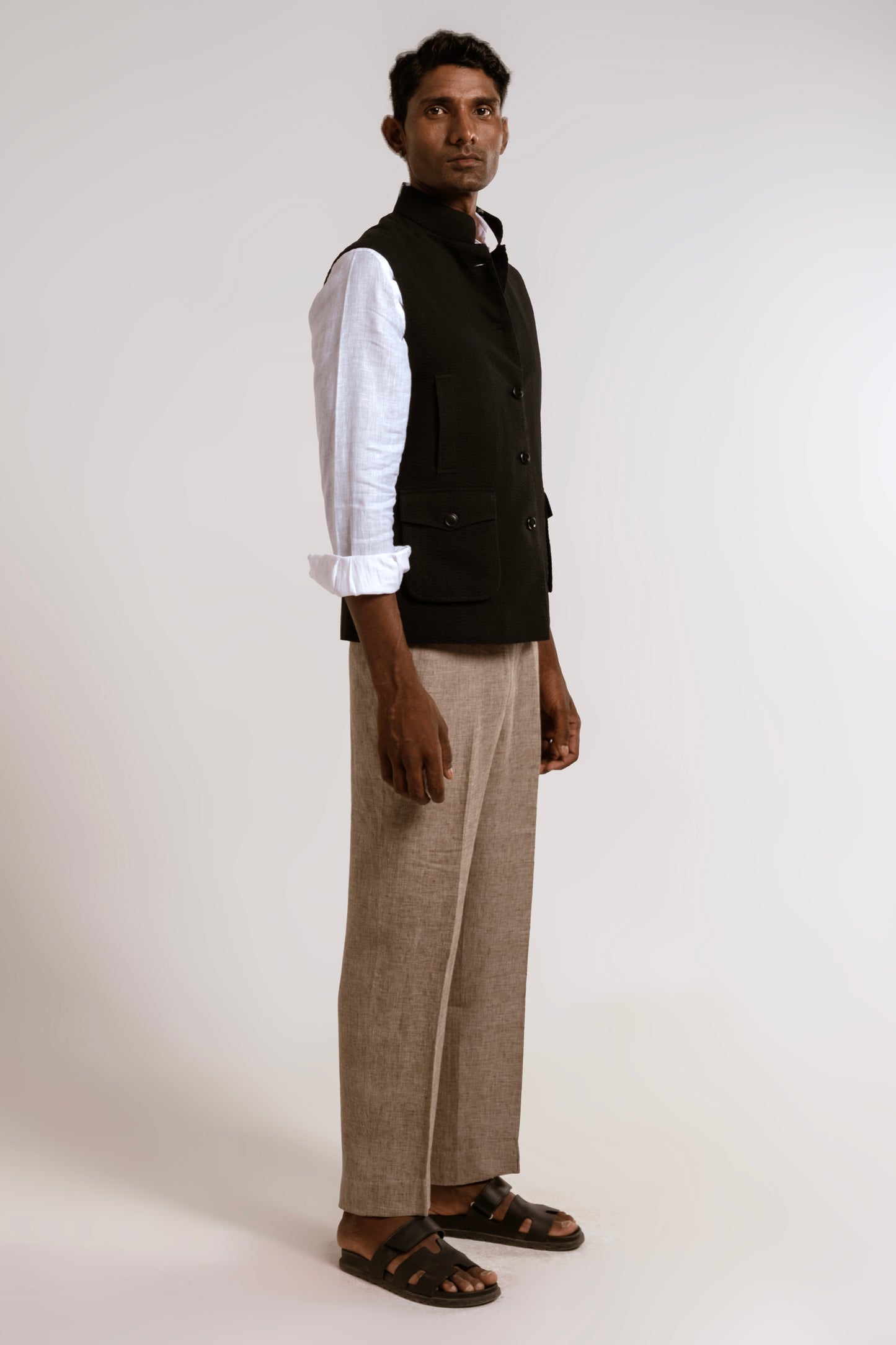 Ameer Sadri In Black Seersucker