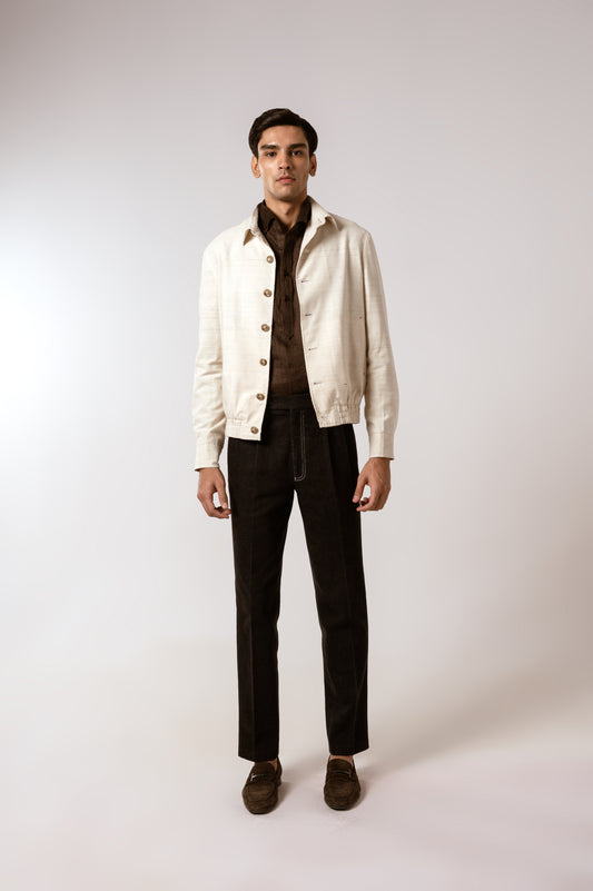 Bomber Jacket In Peace Silk