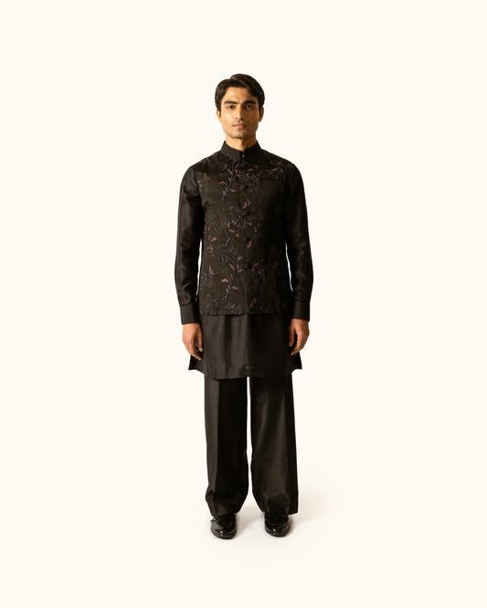 Black organza Sadri
