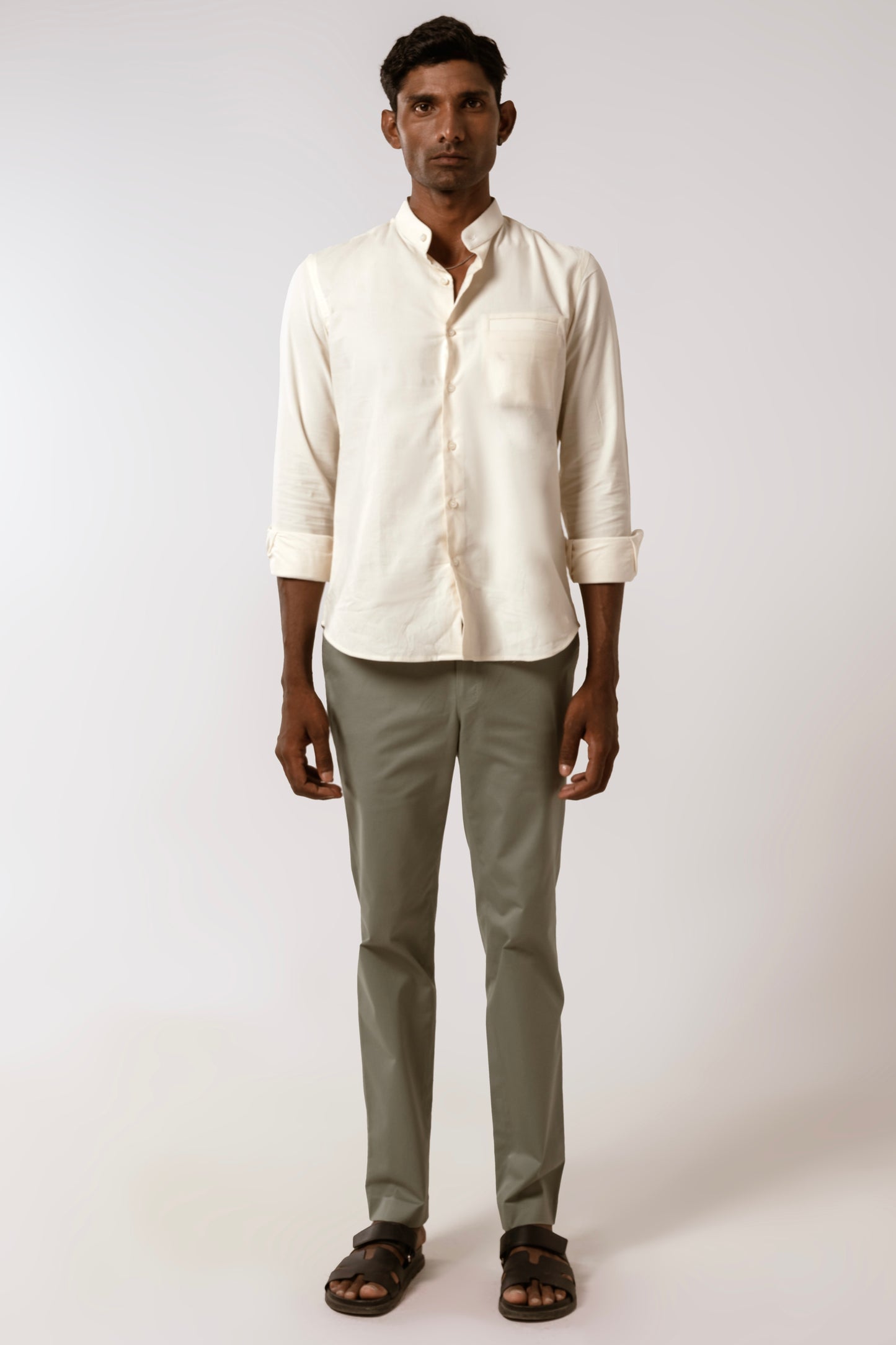 Corduroy Shirt in Ecru