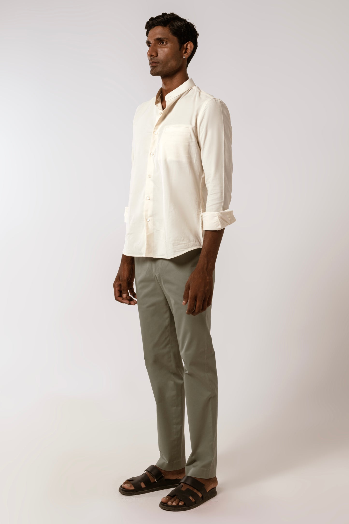 Corduroy Shirt in Ecru