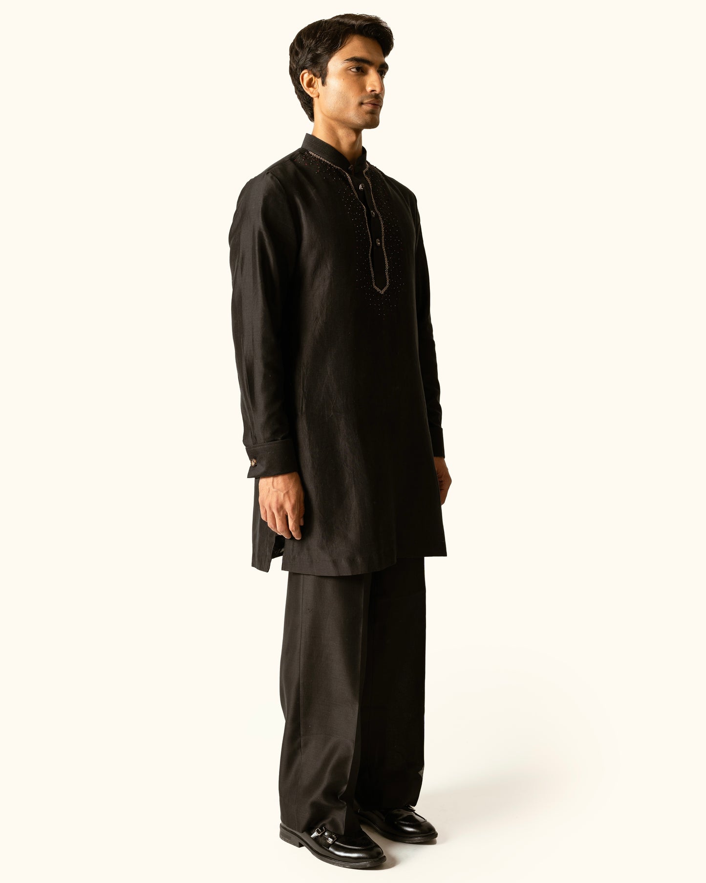 Black Neckline Embroideres Kurta
