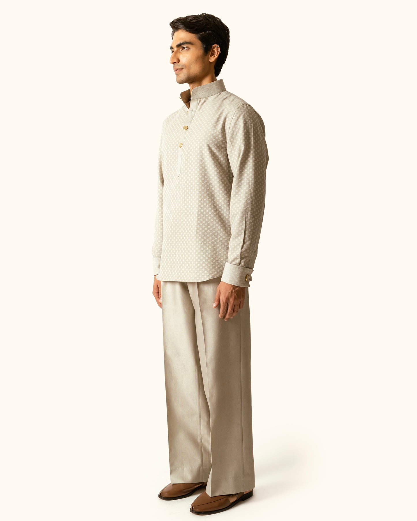 Smoke Grey Pop over Shirt