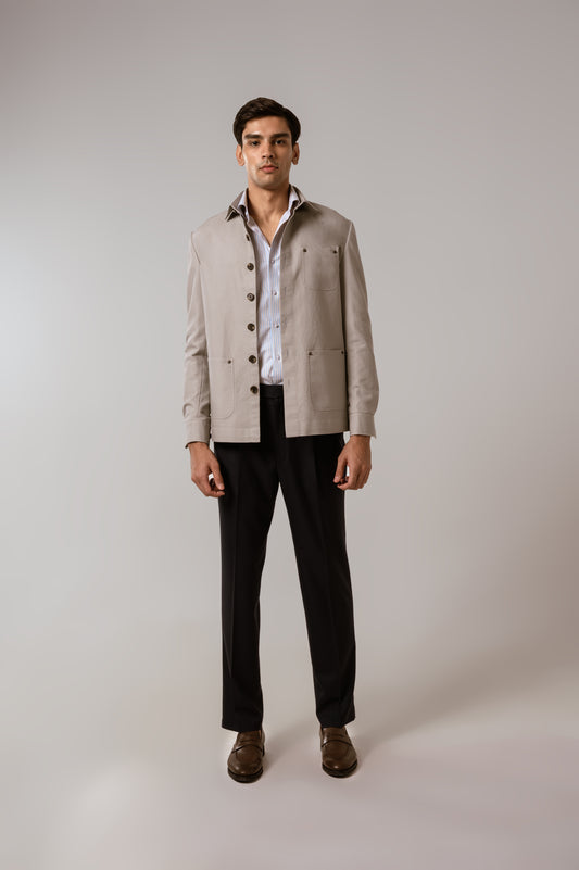 Worker Jacket in Ecru