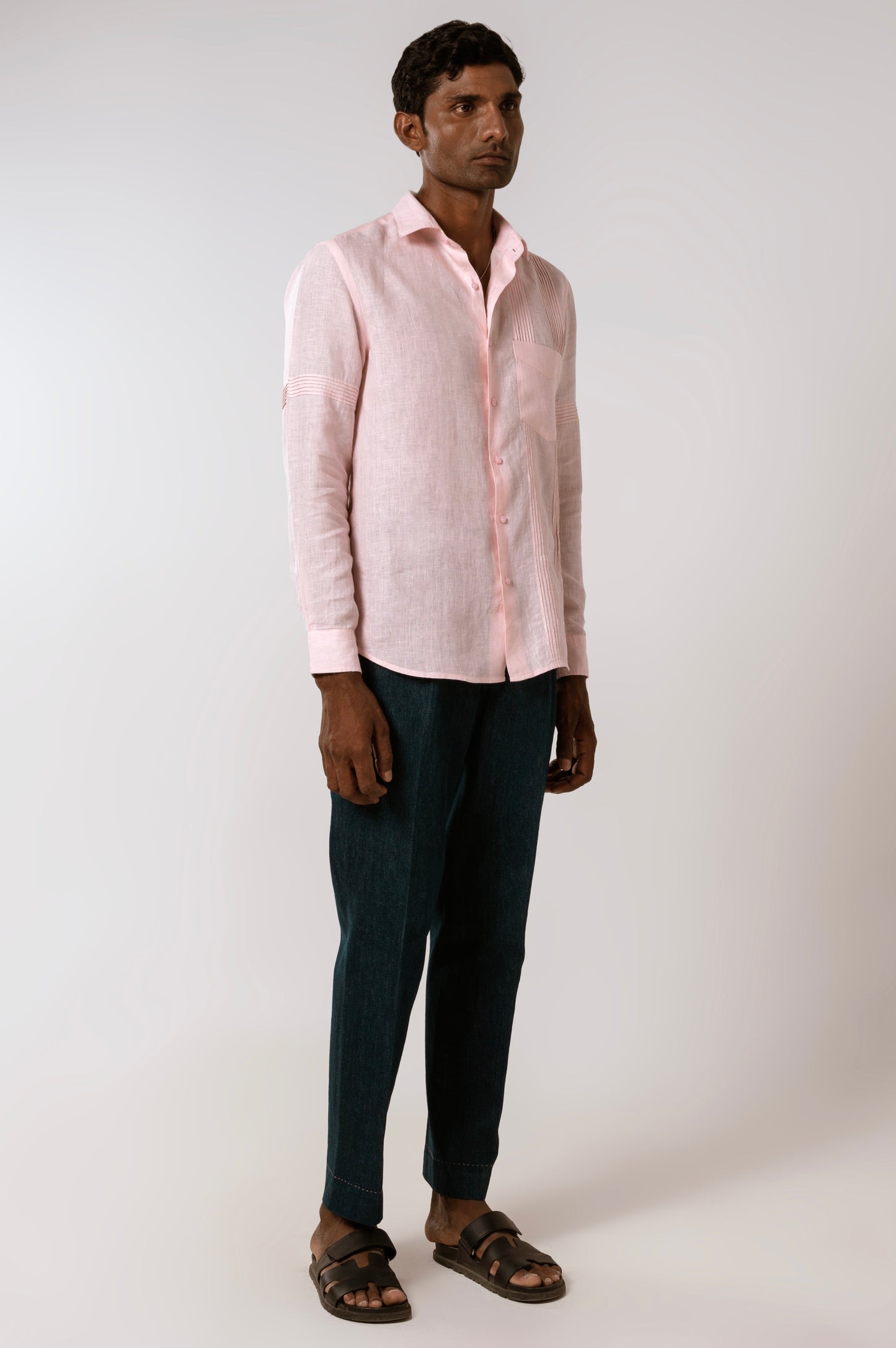 Linen Shirt in Dusty Pink