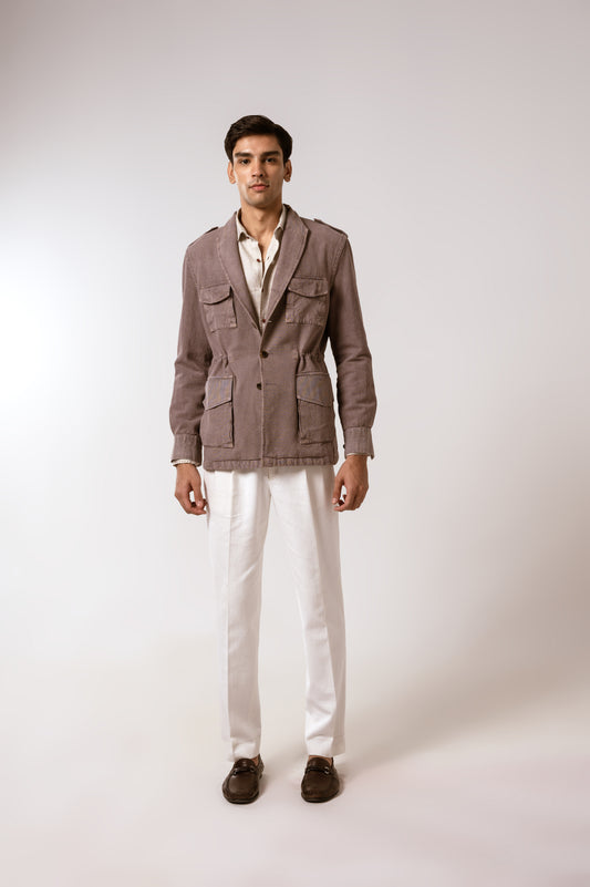 Raam Jacket In Mousse Canvas