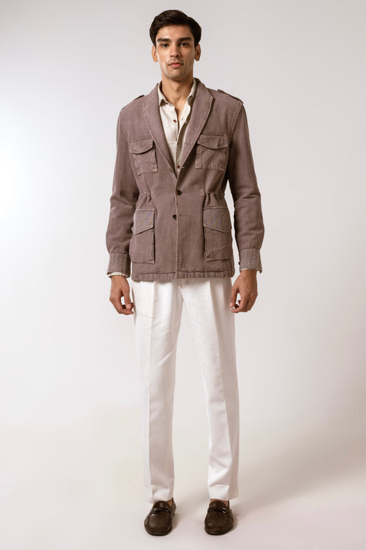 Raam Jacket In Mousse Canvas