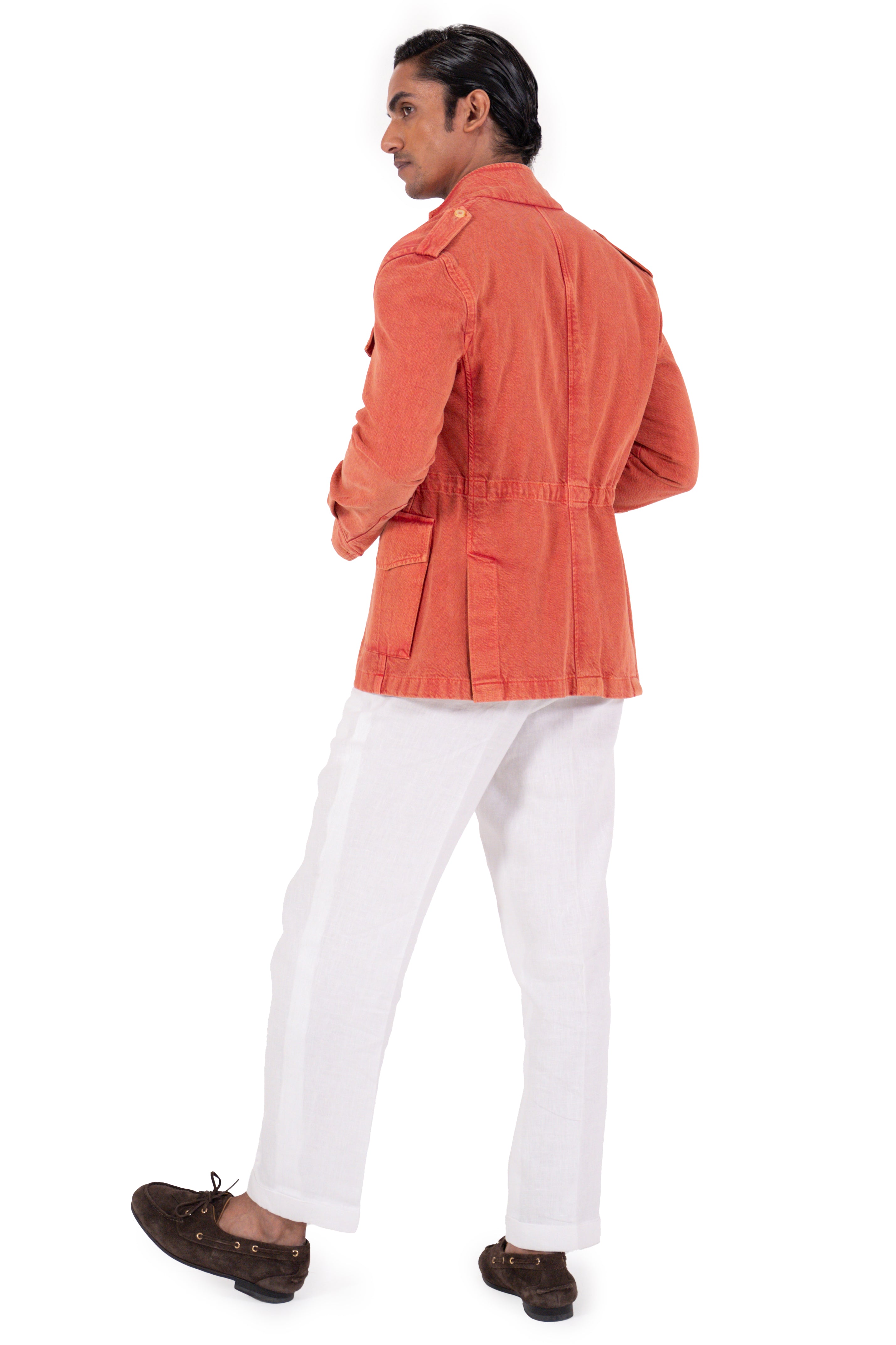 Raam Jacket In Terracotta Denim